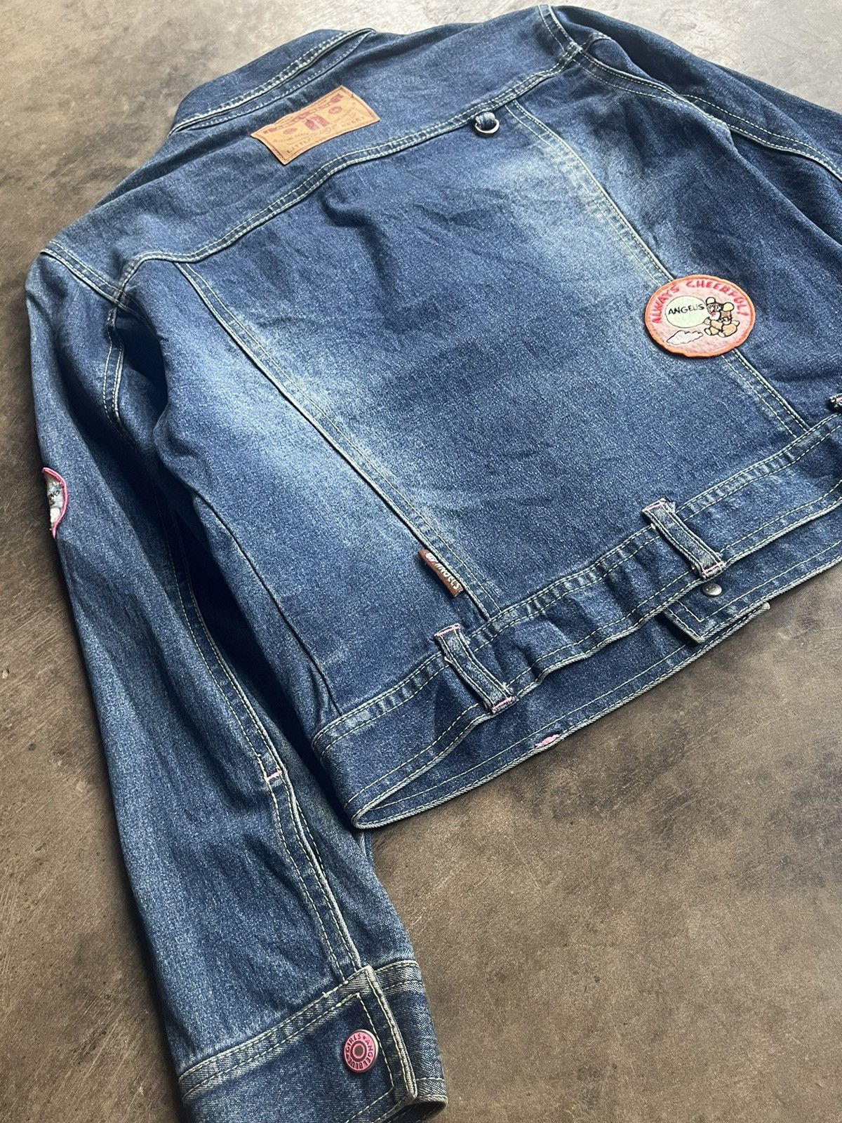 Angel Blue × Hysteric Glamour × Japanese Brand 2000s Angel Blue Japanese Y2k Embroidery Patch Denim Jacket Size M / US 6-8 / IT 42-44 - 9 Thumbnail