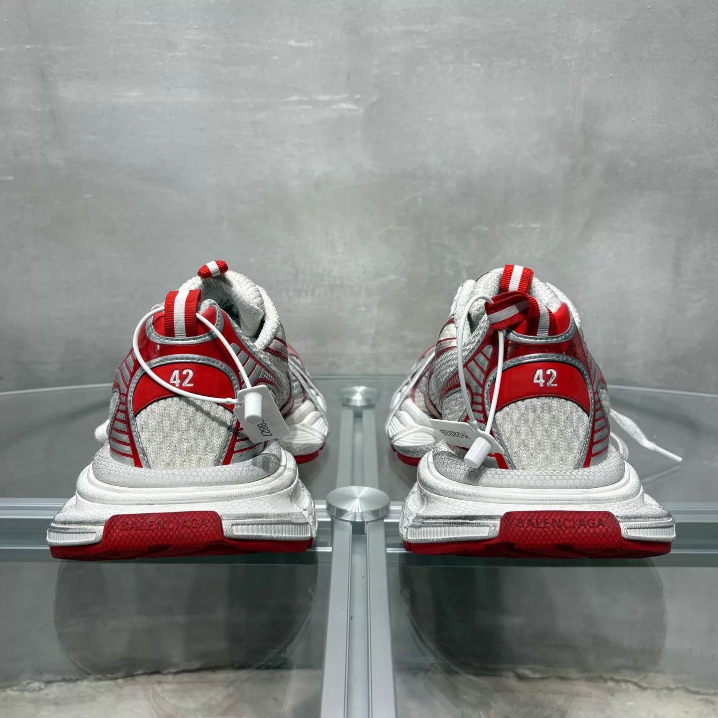 Balenciaga Balenciaga 3XL Distressed Dad Sneaker White Red 42 Size US 9 / EU 42 - 6 Thumbnail