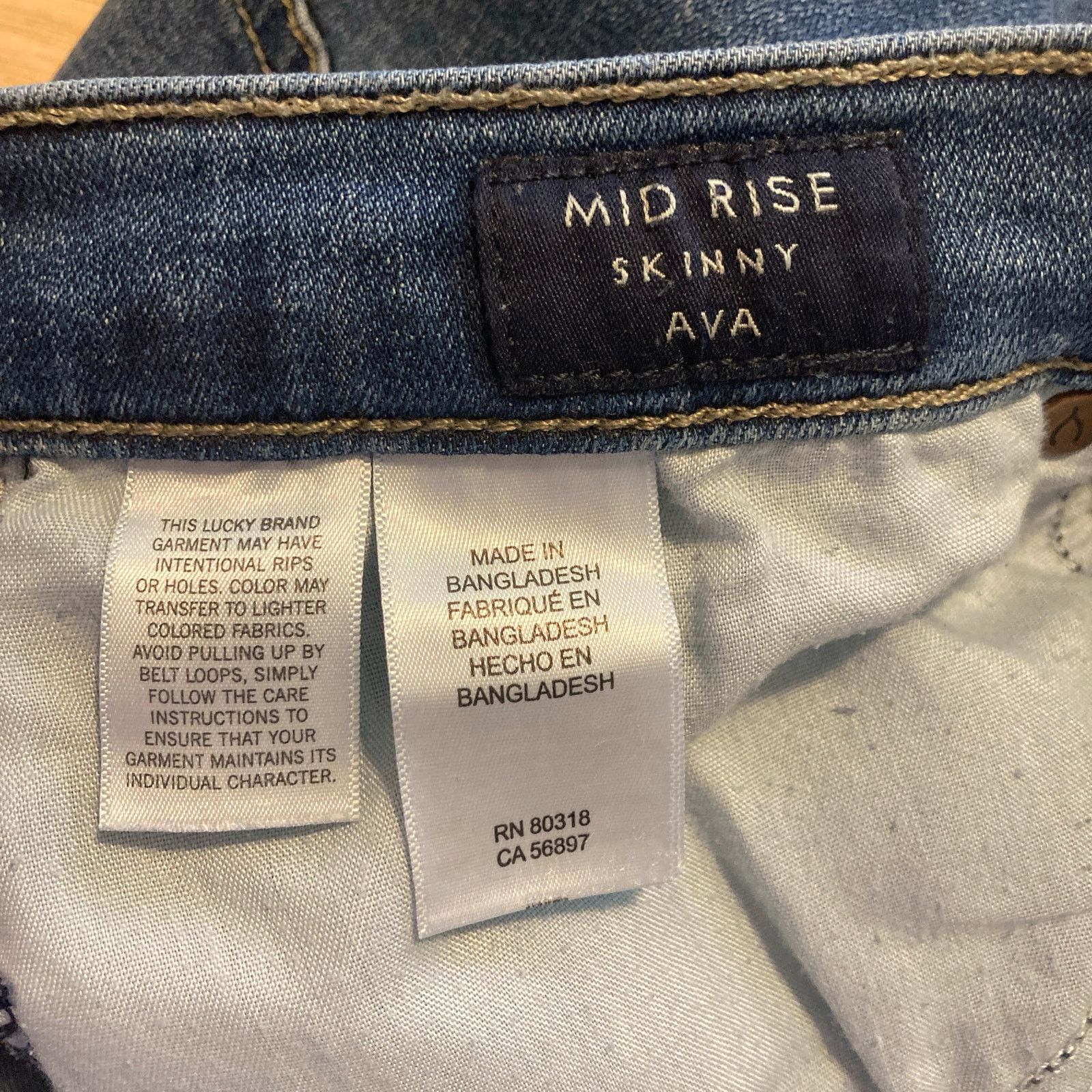 Lucky Brand Lucky Brand Ava Blue Denim Mid Rise Skinny Ankle Jeans Size 30" / US 8 / IT 44 - 11 Thumbnail