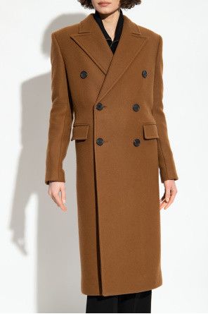 Saint Laurent Paris o1bcso1str1125 Long Coat In Wool in Brown Size M / US 6-8 / IT 42-44 - 3 Thumbnail
