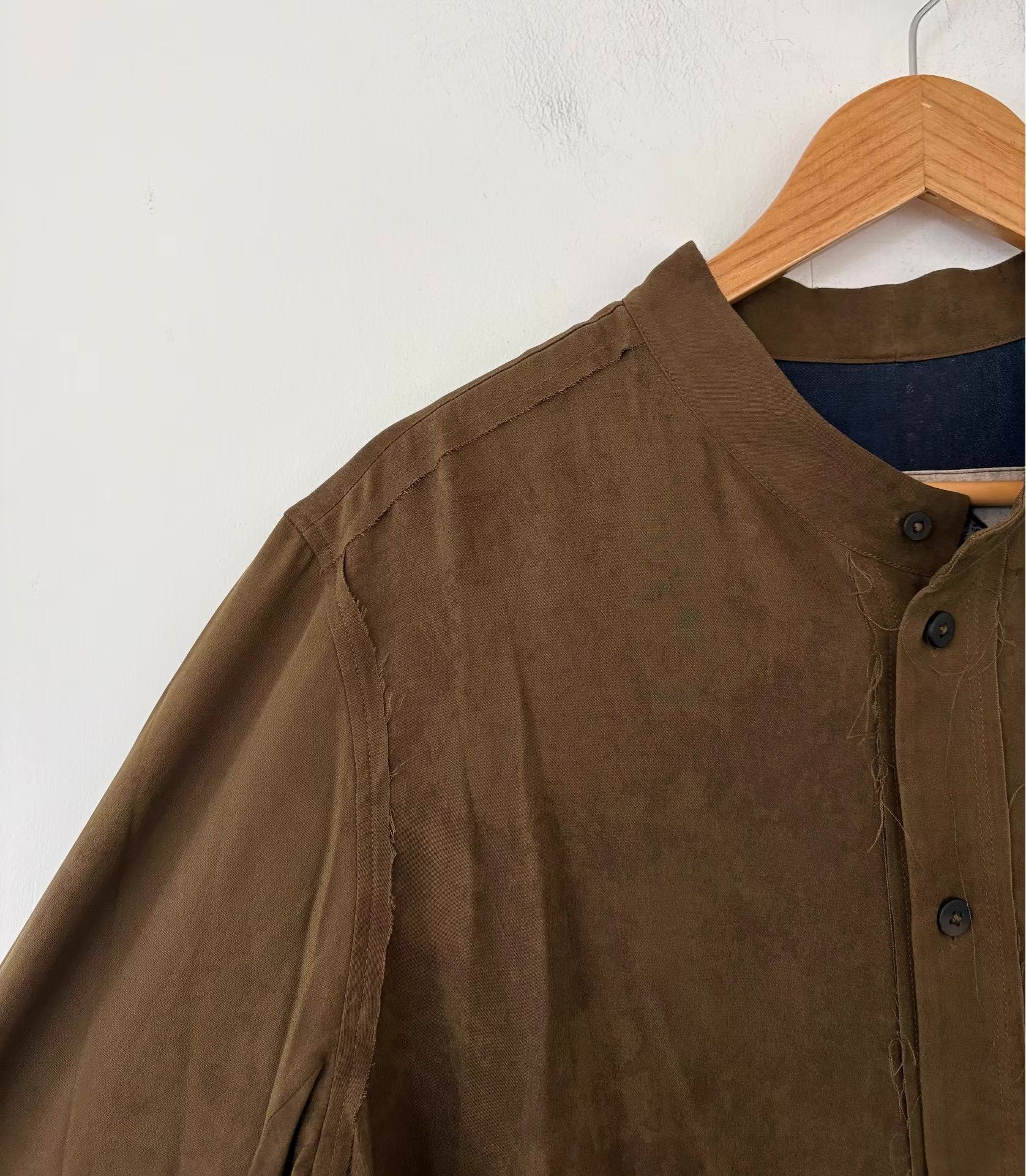 Ziggy Chen Brown Long Sleeve Button-Up Shirt Size US M / EU 48-50 / 2 - 5 Thumbnail
