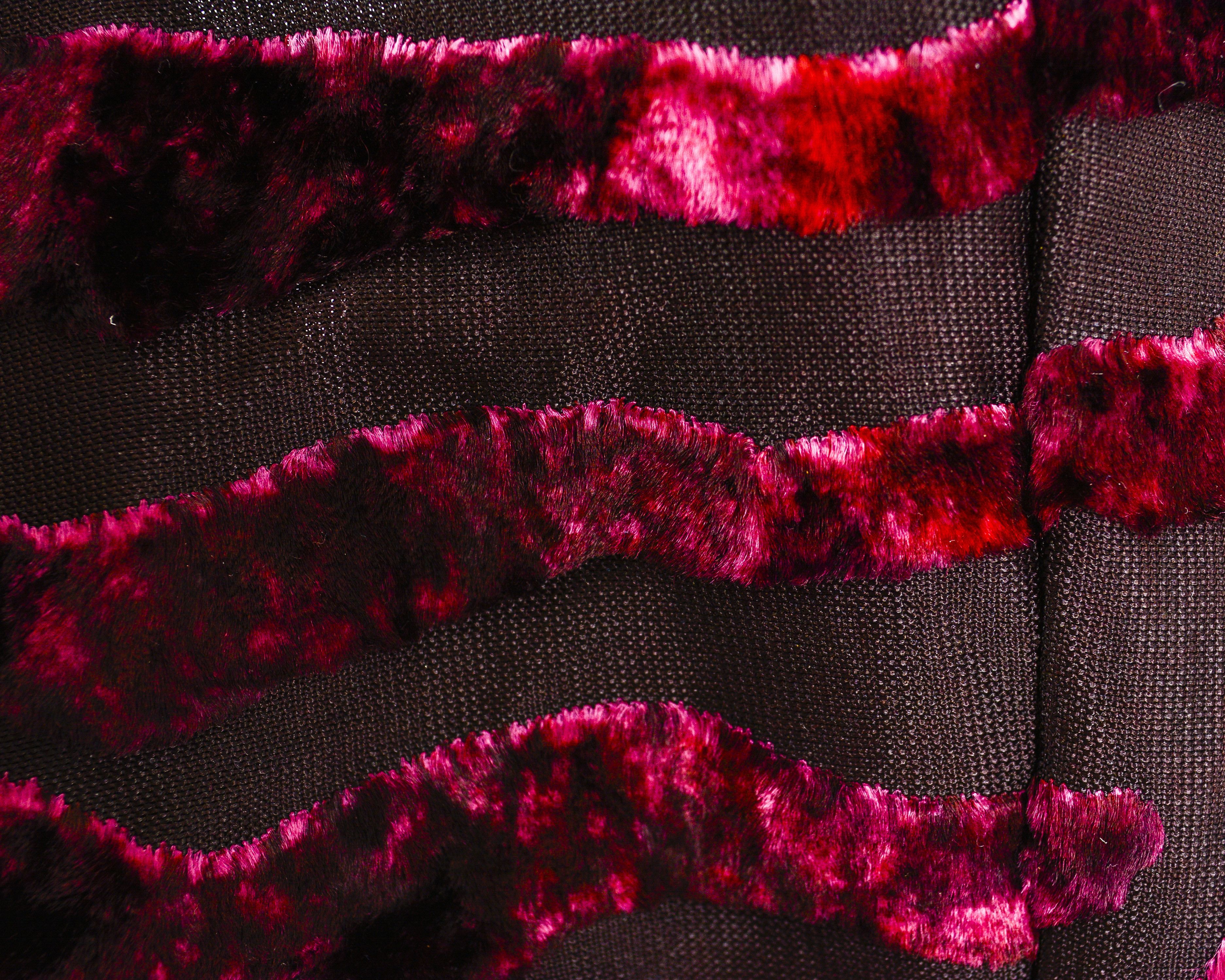 Other × Vintage KLEMENTI Velour Mini Dress Velvet Zip Up Above The Knee Size M / US 6-8 / IT 42-44 - 5 Thumbnail