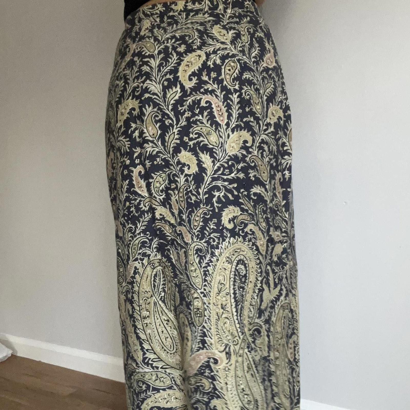Other Blue green and cream paisley print maxi skirt #whimsygoth Size 28" / US 6 / IT 42 - 6 Thumbnail