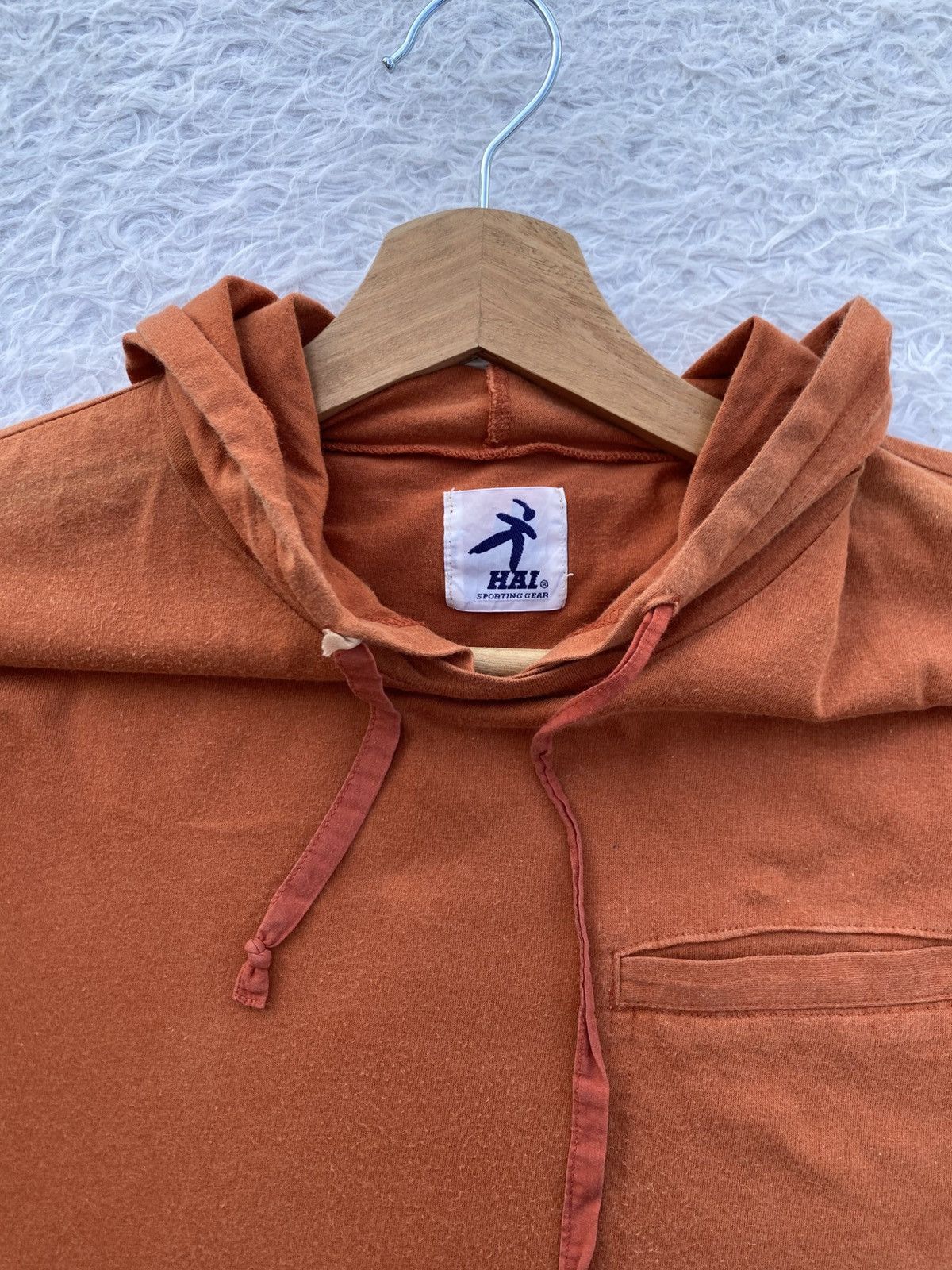 Issey Miyake Vintage 90s Hai Sporting Gear by Issey Miyake Hooded Tshirt Size US M / EU 48-50 / 2 - 7 Thumbnail