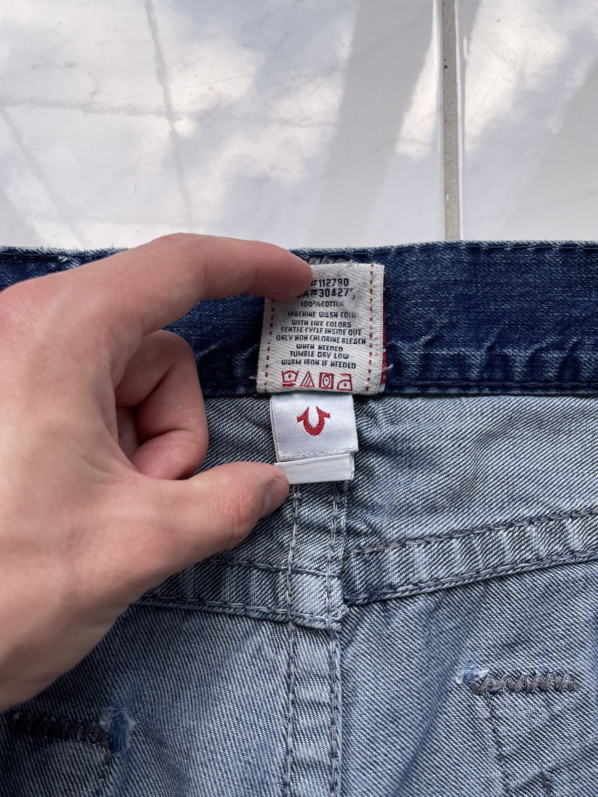 True Religion Vintage Y2k True Religion Rare Jeans TRASHED Size US 33 - 10 Thumbnail
