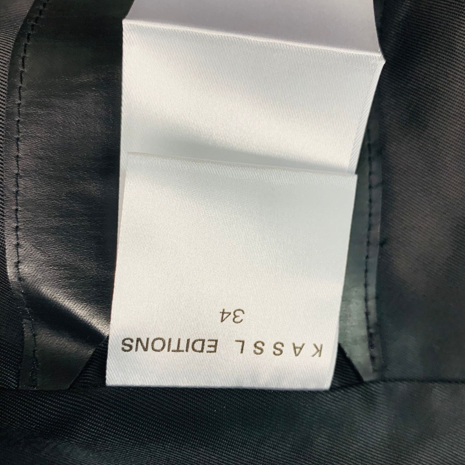 Kassl Editions KASSL S Black Cotton Blend Padded Faux Leather Bomber Jacket Size S / US 4 / IT 40 - 6 Thumbnail