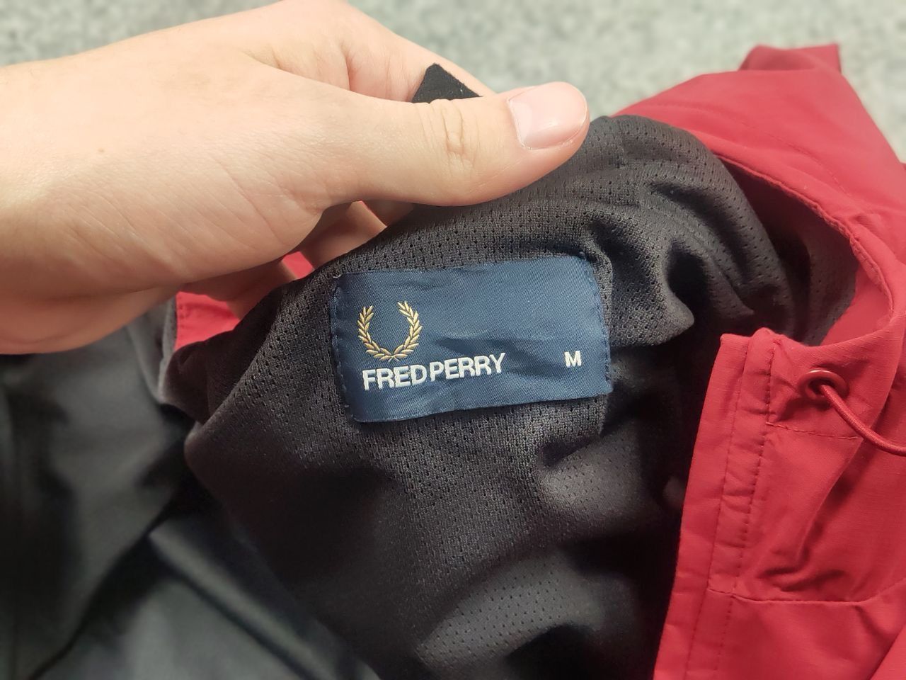 Fred Perry Vintage Fred Perry Membrane jacket hoodie red Logo Y2K Style Size US M / EU 48-50 / 2 - 10 Thumbnail