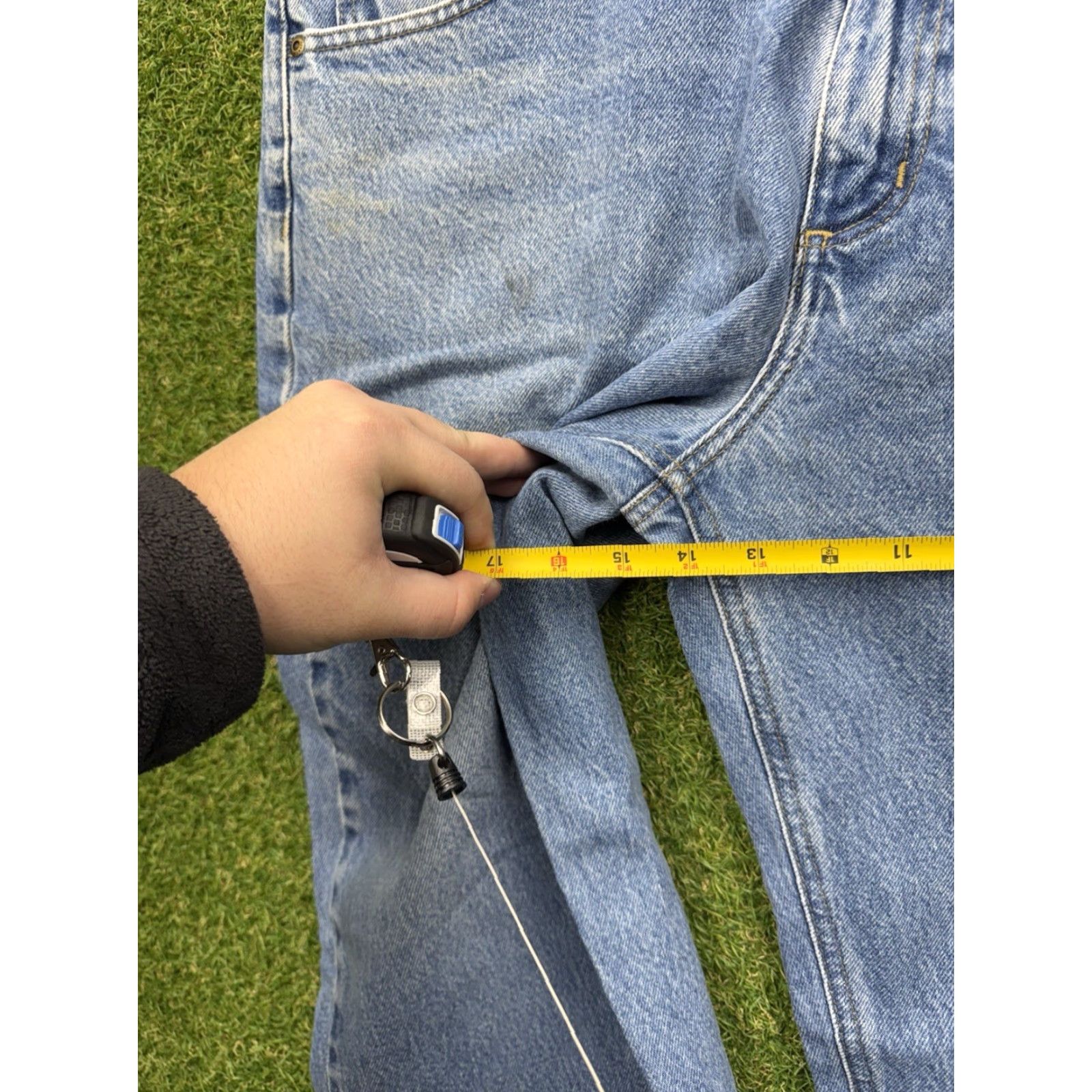 Carhartt VINTAGE Carhartt Jeans Mens 40x32 Relaxed Blue Denim B17 DST Workwear Casual Carhartt B17 Logo 5-Pocket Mens Size US 40 / EU 56 - 6 Thumbnail