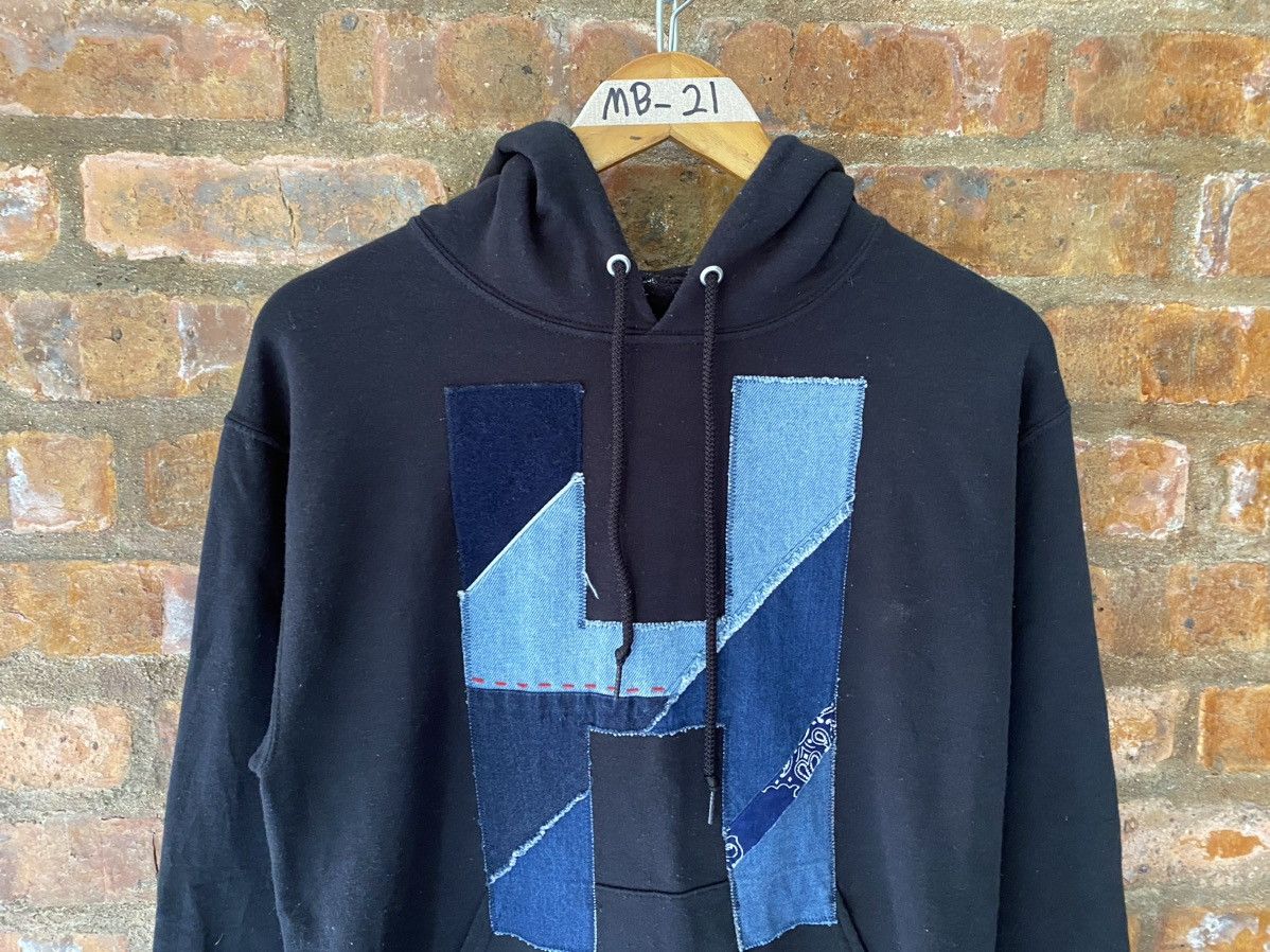 Blue Blue Japan 2000s H.R Market Blue Blue Japan Patchwork Remake hoodie Size US S / EU 44-46 / 1 - 3 Thumbnail