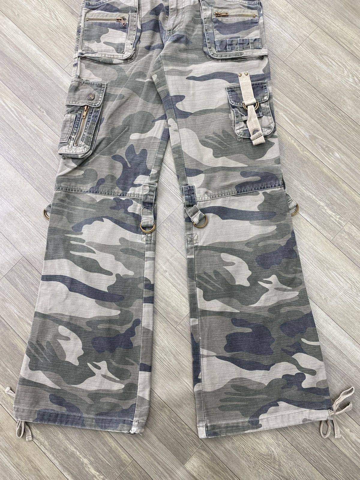 Hysteric Glamour Vintage Rote Rose Bondage Camo Military Lgb Flared Pants Y2K Size US 29 - 9 Thumbnail