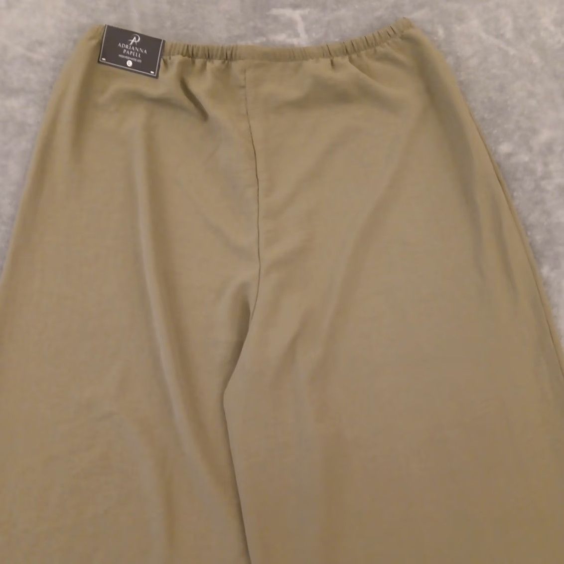 Adrianna Papell Adrianna Papell Pants Women's L Green Ankle Wide-Leg Drawstring Lightweight Size 36" / US 14 / IT 50 - 7 Thumbnail