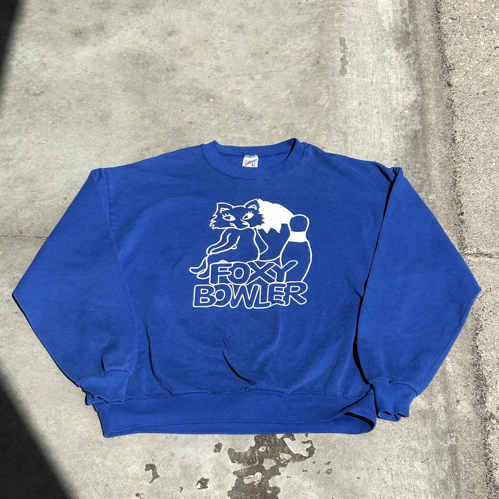 Jerzees Vintage 90s Foxy Bowler Funny Crewneck XL Size US XL / EU 56 / 4 - 1 Thumbnail