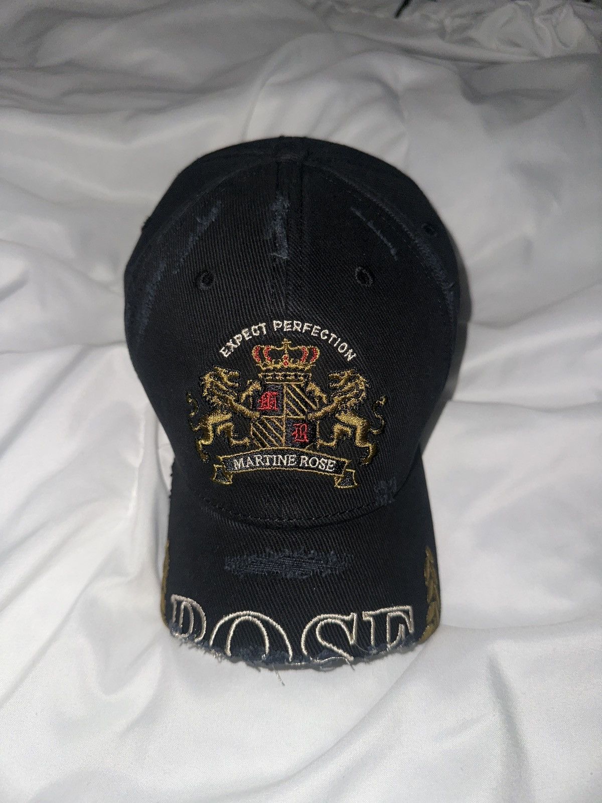 Martine Rose MARTINE ROSE BLACK WASHED CUT PEAK HAT Size ONE SIZE - 2 Thumbnail