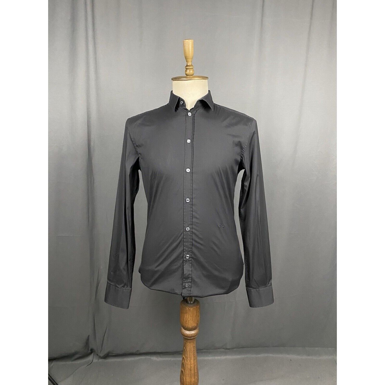 Dolce & Gabbana Dolce&Gabbana Brad Line Men's Black Longsleeve Dress Shirt Size US M / EU 48-50 / 2 - 3 Thumbnail