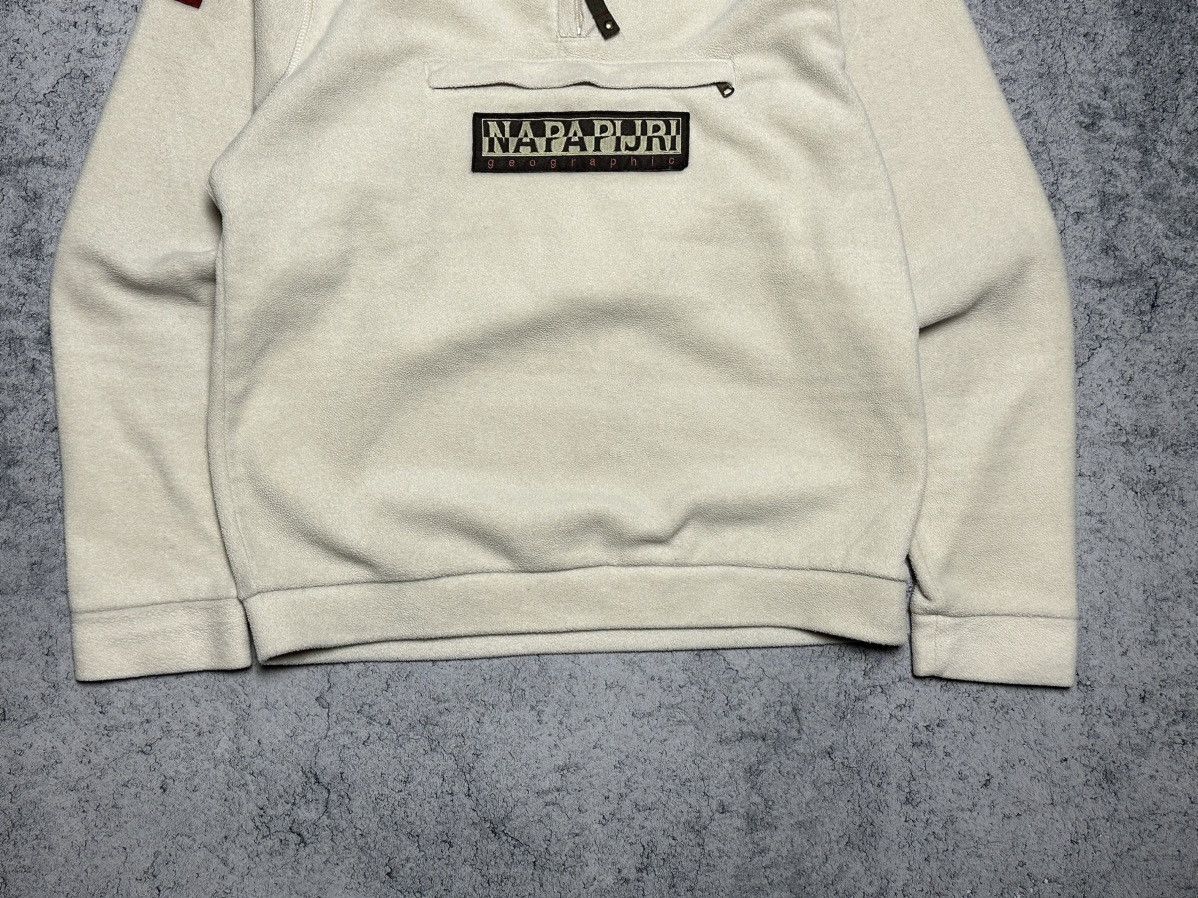 Napapijri × Vintage Vintage Napapijri Big Logo Fleece Anorak Size M / US 6-8 / IT 42-44 - 3 Thumbnail