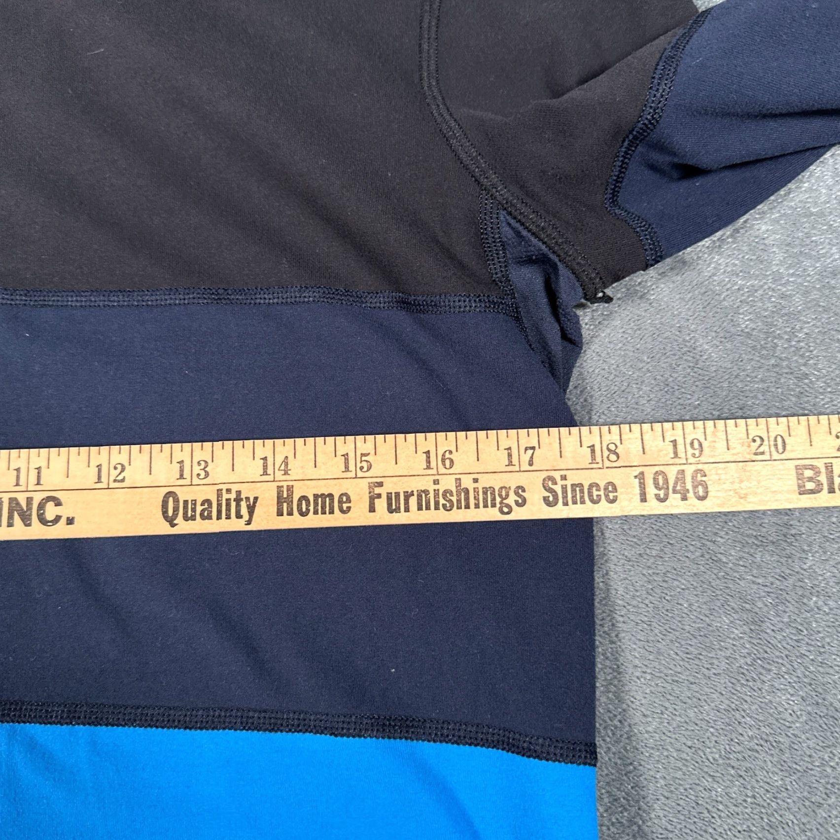 Lululemon Lululemon Velocity Quarter Zip Sweatshirt Mens Small Black Inkwell Cornflower Multicolor Rulu M3662S Size US S / EU 44-46 / 1 - 6 Thumbnail