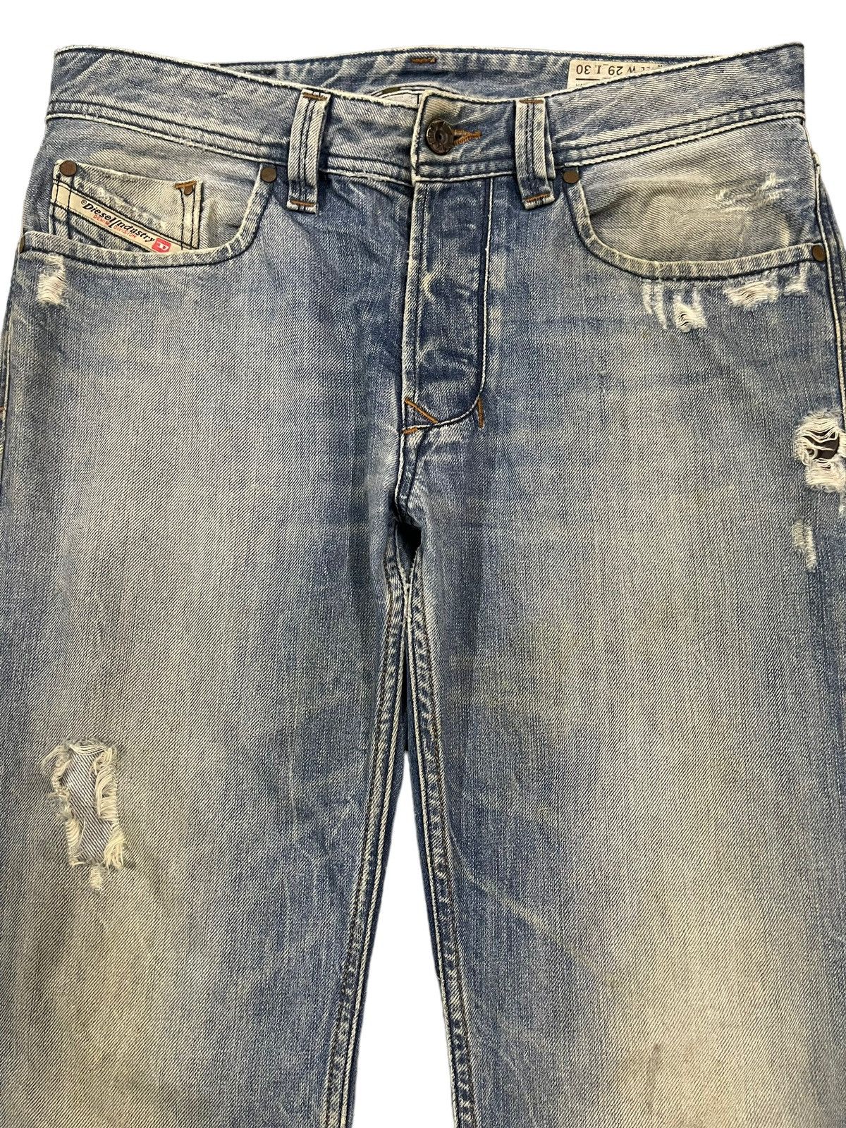 Diesel Vintage 90s Diesel Industry Blue Wash Distressed Jeans Size US 32 / EU 48 - 3 Thumbnail