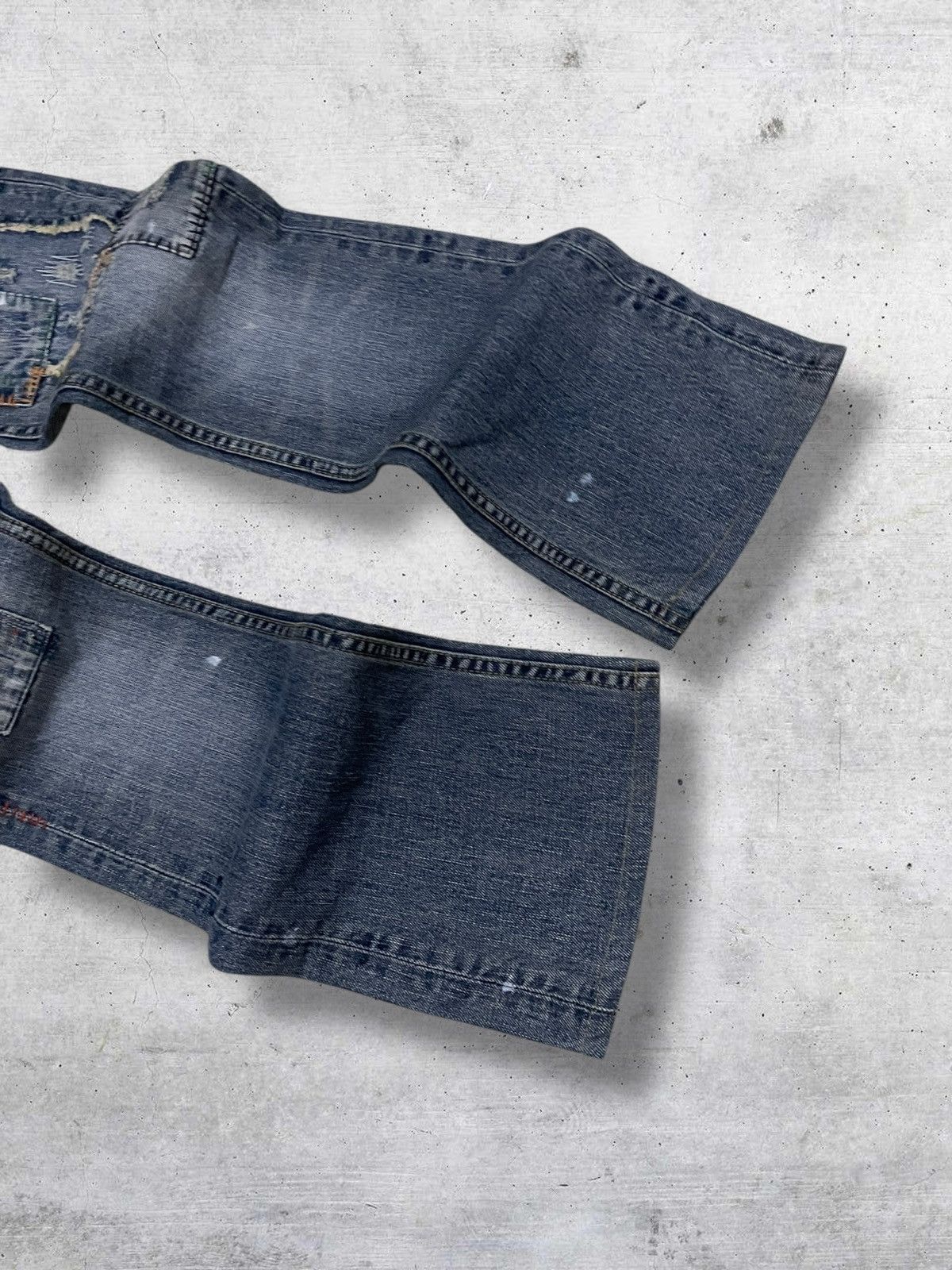 Hysteric Glamour VINTAGE BACK NUMBER JAPAN DESIGNER OG FLARED PATCHWORK DENIM Size US 30 / EU 46 - 5 Thumbnail