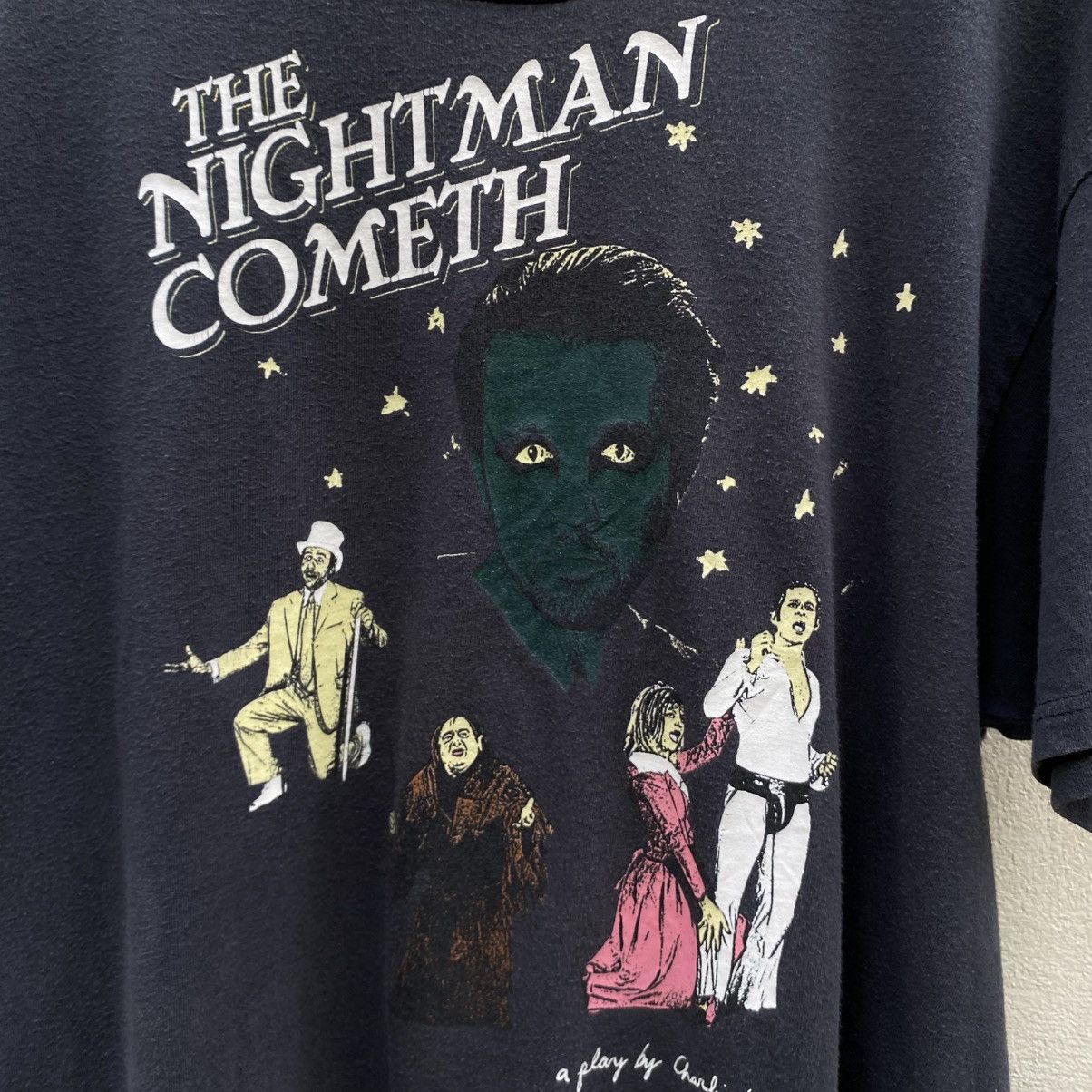 Designer THE NIGHTMAN COMETH Dark Gray Logo Print Short Sleeve Tee Size US L / EU 52-54 / 3 - 6 Thumbnail