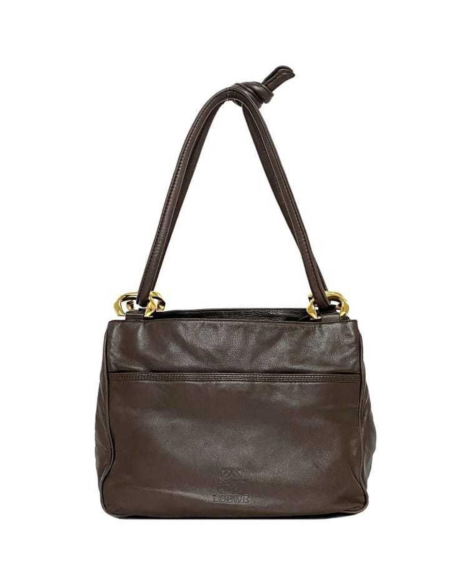 image of Loewe Brown Leather Shoulder Bag, Women's