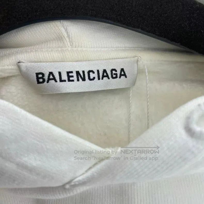 Balenciaga Balenciaga White Crown Print Hoodie. Size US M / EU 48-50 / 2 - 3 Thumbnail