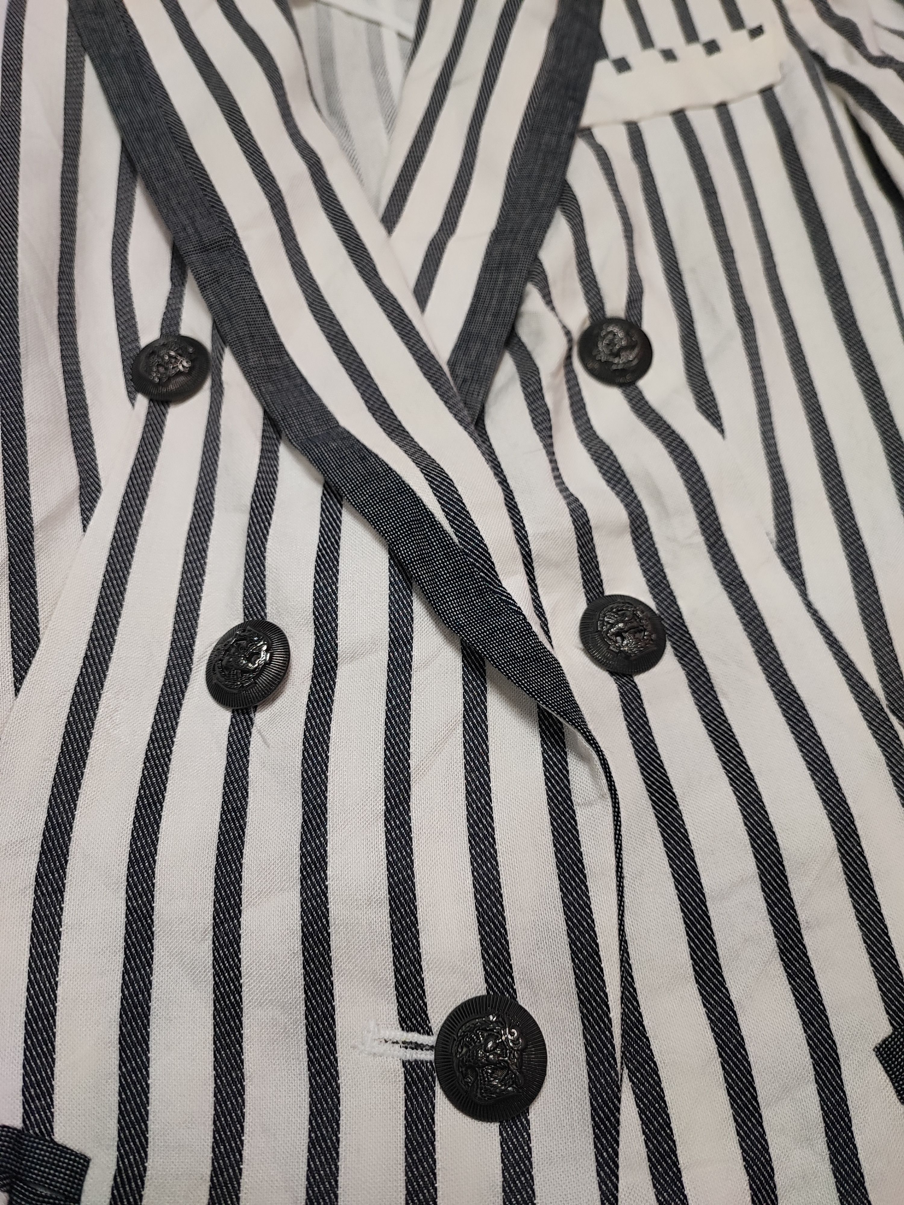 Hysteric Glamour BLU PÉPÉ Nautical Striped Double Breasted Blazer Jacket Size US L / EU 52-54 / 3 - 5 Thumbnail
