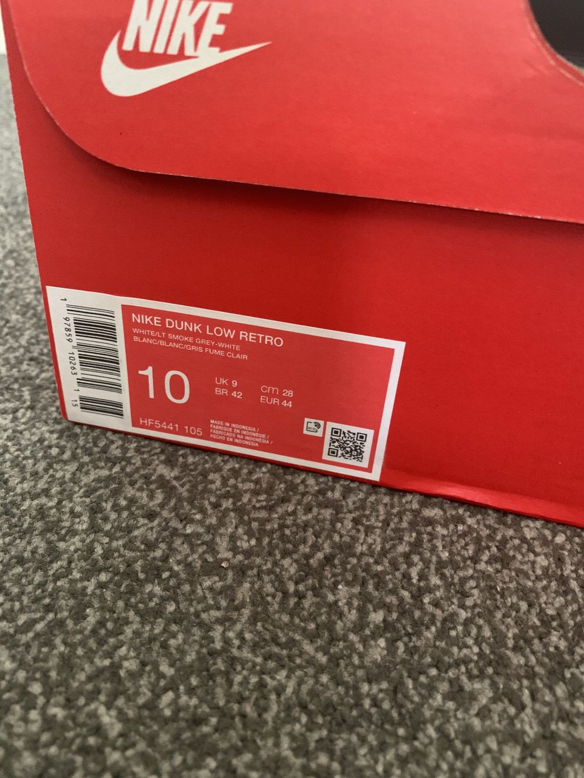 Nike Nike Grey Fog Dunk Low Size US 9 / EU 42 - 8 Thumbnail