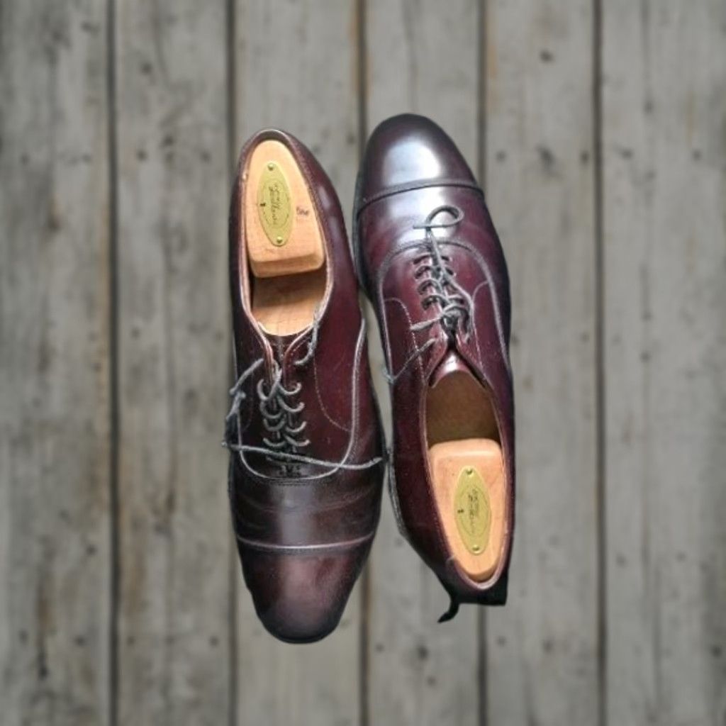 Allen Edmonds Allen Edmonds Park Avenue Merlot Cap Toe Oxford Dress Shoes Mens 6D Leather Hand Made Leather Outsole Lace Up Cardinal Red Vintage No N/A Size US S / EU 44-46 / 1 - 1 Thumbnail