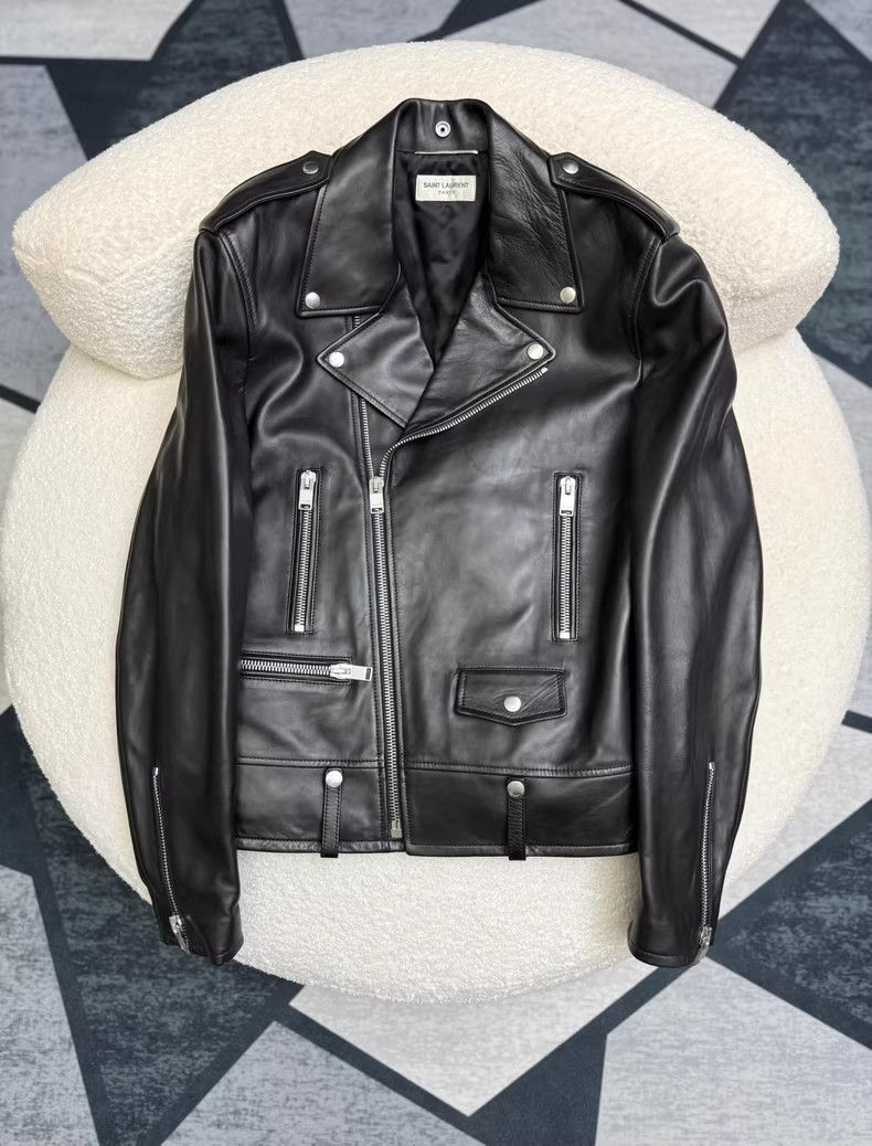 Saint Laurent Paris Saint Laurent Leather l01 Jacket Size 52 Size US L / EU 52-54 / 3 - 1 Thumbnail