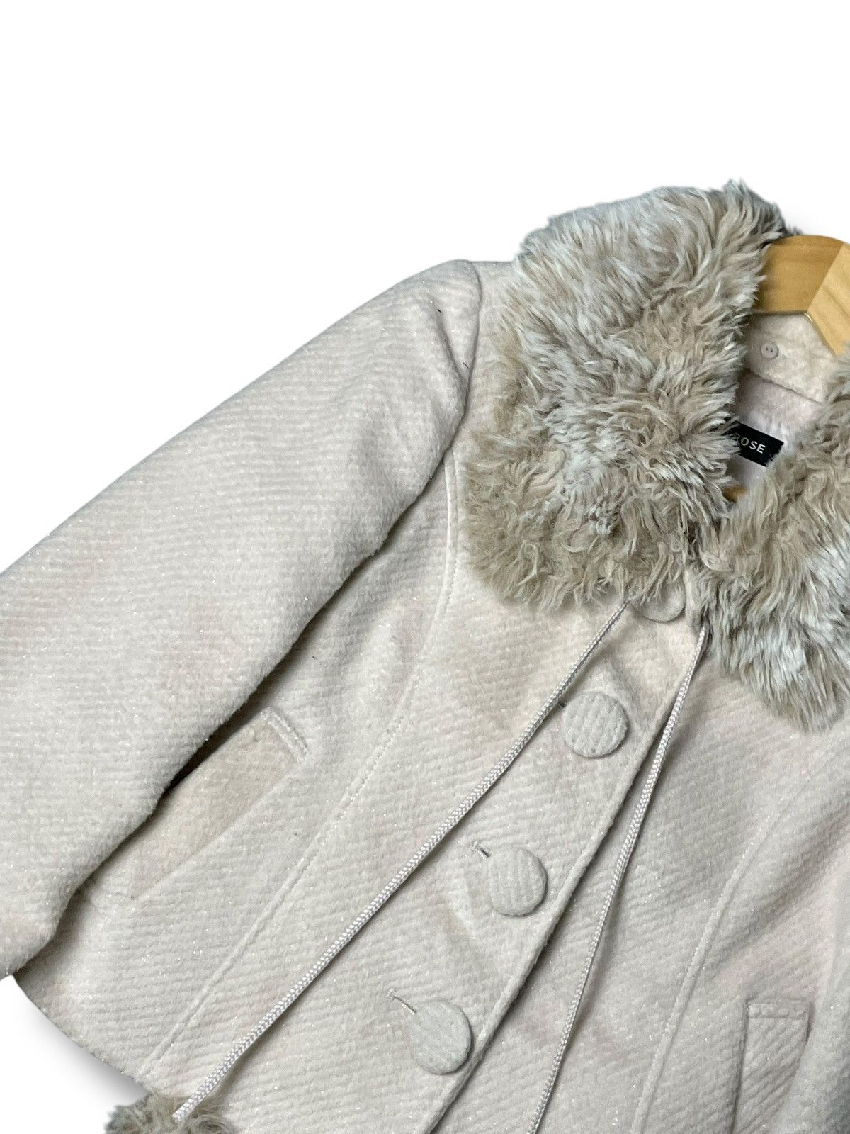 Japanese Brand × Vintage L’EST ROSE Faux Fur Collar Crop Coat (78) Size XXS / US 00 / IT 34 - 6 Thumbnail