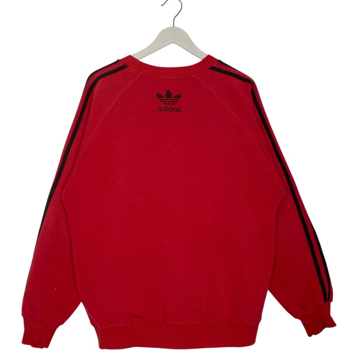 Adidas Vintage Adidas Big Logo Printed Sweatshirt Red Size L Size US L / EU 52-54 / 3 - 6 Thumbnail
