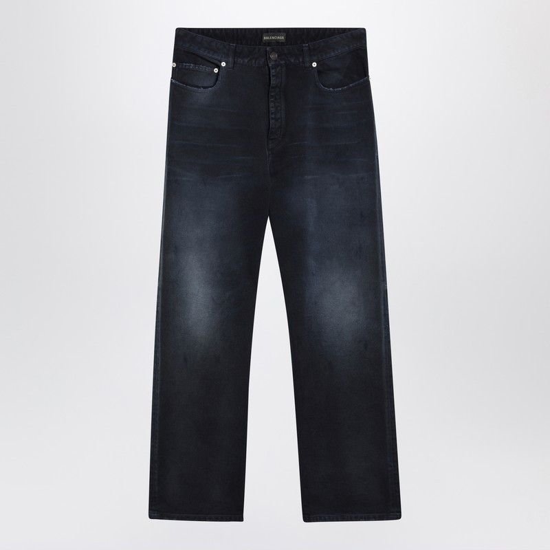 Balenciaga Balenciaga Wide-Leg Blue Washed-Effect Jeans Size US 32 / EU 48 - 1 Thumbnail