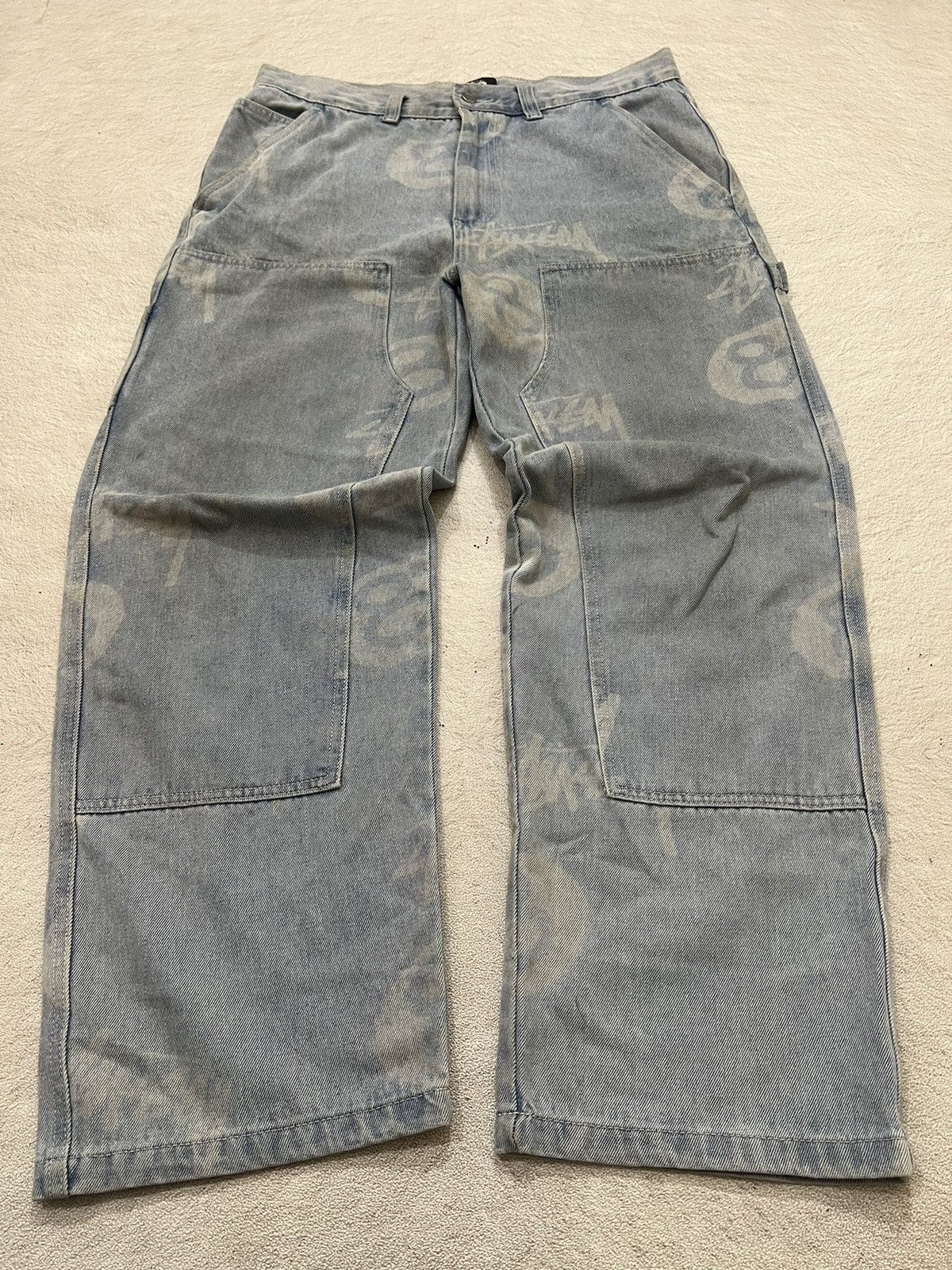 Stussy 2000s Stussy 8ball Monogram Iconic Carpenter Jeans Pants y2k Size US 32 / EU 48 - 1 Thumbnail
