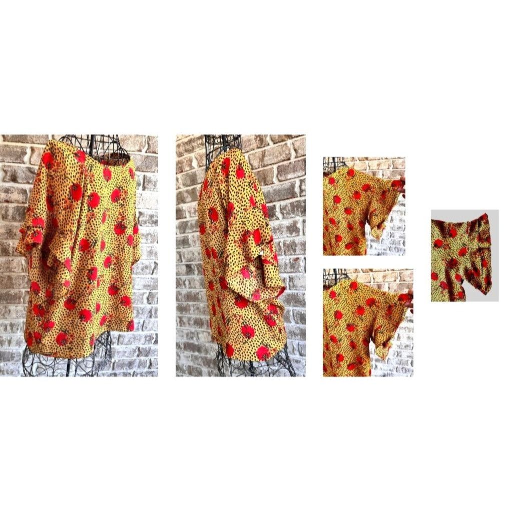 Other Umgee Leopard Print Top Poppies Small Flutter Sleeves Size S / US 4 / IT 40 - 9 Thumbnail