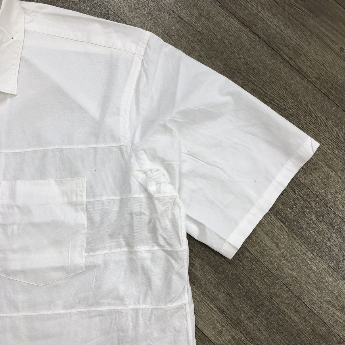 Comme des Garcons Homme 🇫🇷Vintage Comme des Garcons Shirt White Buntton Up Shirt Size US M / EU 48-50 / 2 - 7 Thumbnail
