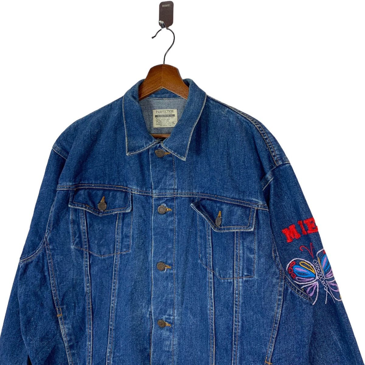 Other VINTAGE PARFECTION BUTTERFLY EMBROIDERY DEMIN JACKET Size US M / EU 48-50 / 2 - 5 Thumbnail