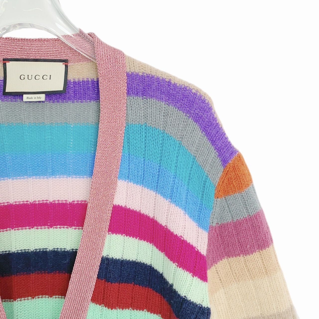 Gucci Gucci Colorful Striped Long Sleeve Knit Cardigan Coat K26WX Size S / US 4 / IT 40 - 3 Thumbnail