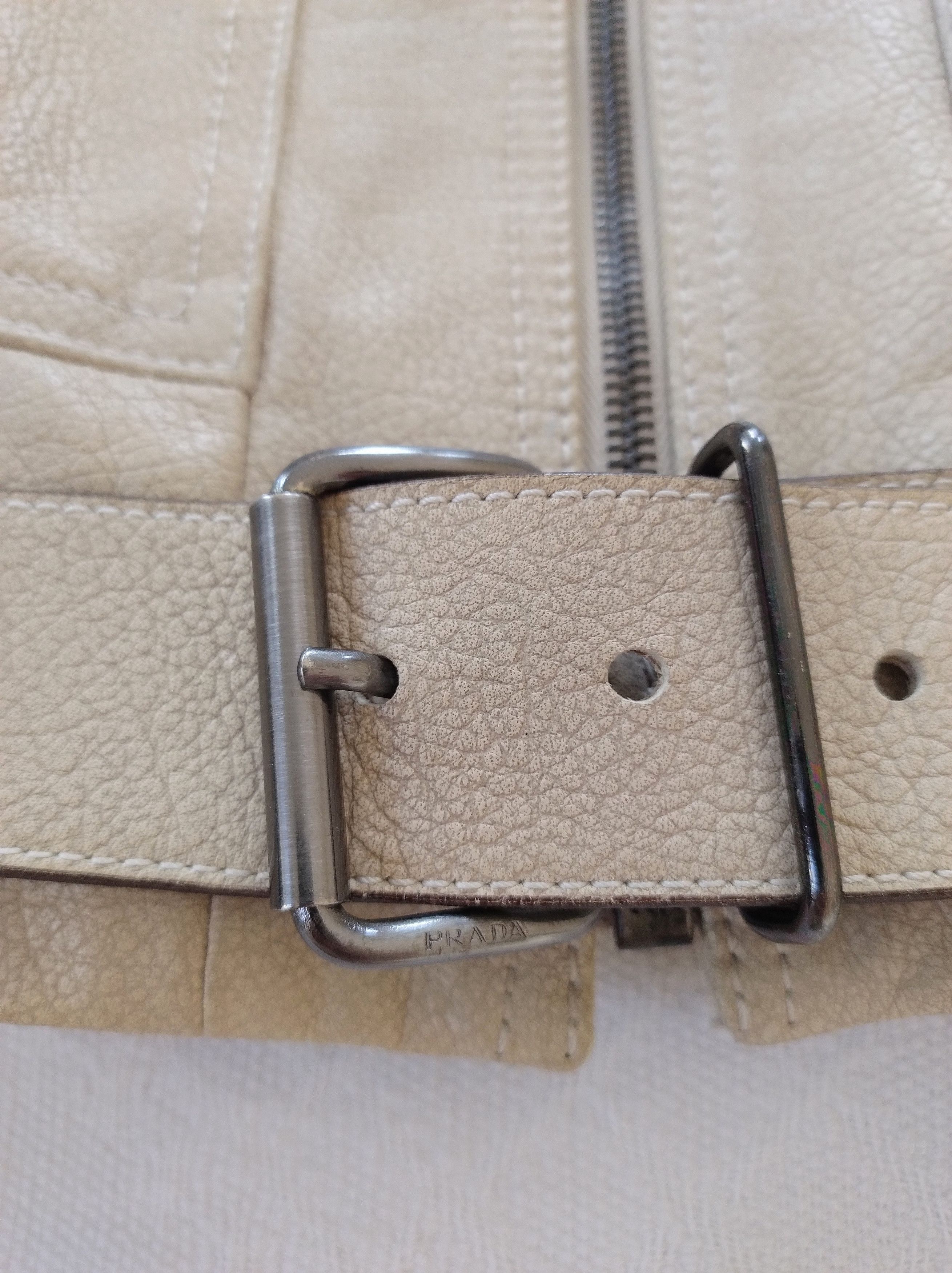 Prada Prada Biker Leather Jacket Shearling collar Belt S archive Size S / US 4 / IT 40 - 7 Thumbnail