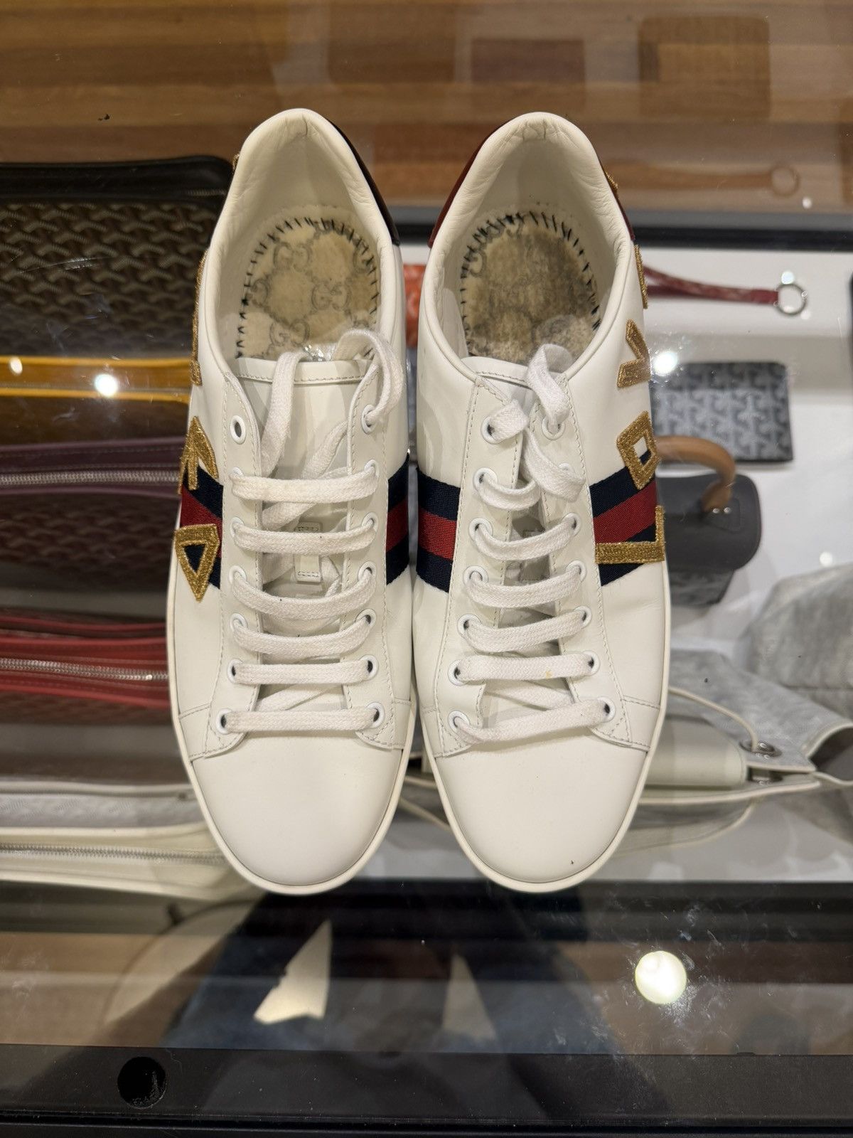 Gucci Gucci Ace Leather Sneaker “Loved” - White Size US 7.5 / EU 40-41 - 6 Thumbnail