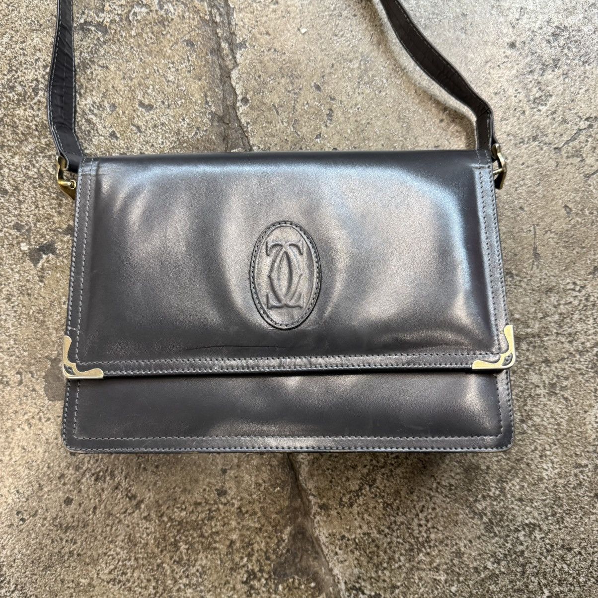 Cartier Vintage Cartier Crossbody Leather Grey Bag Size ONE SIZE - 2 Thumbnail