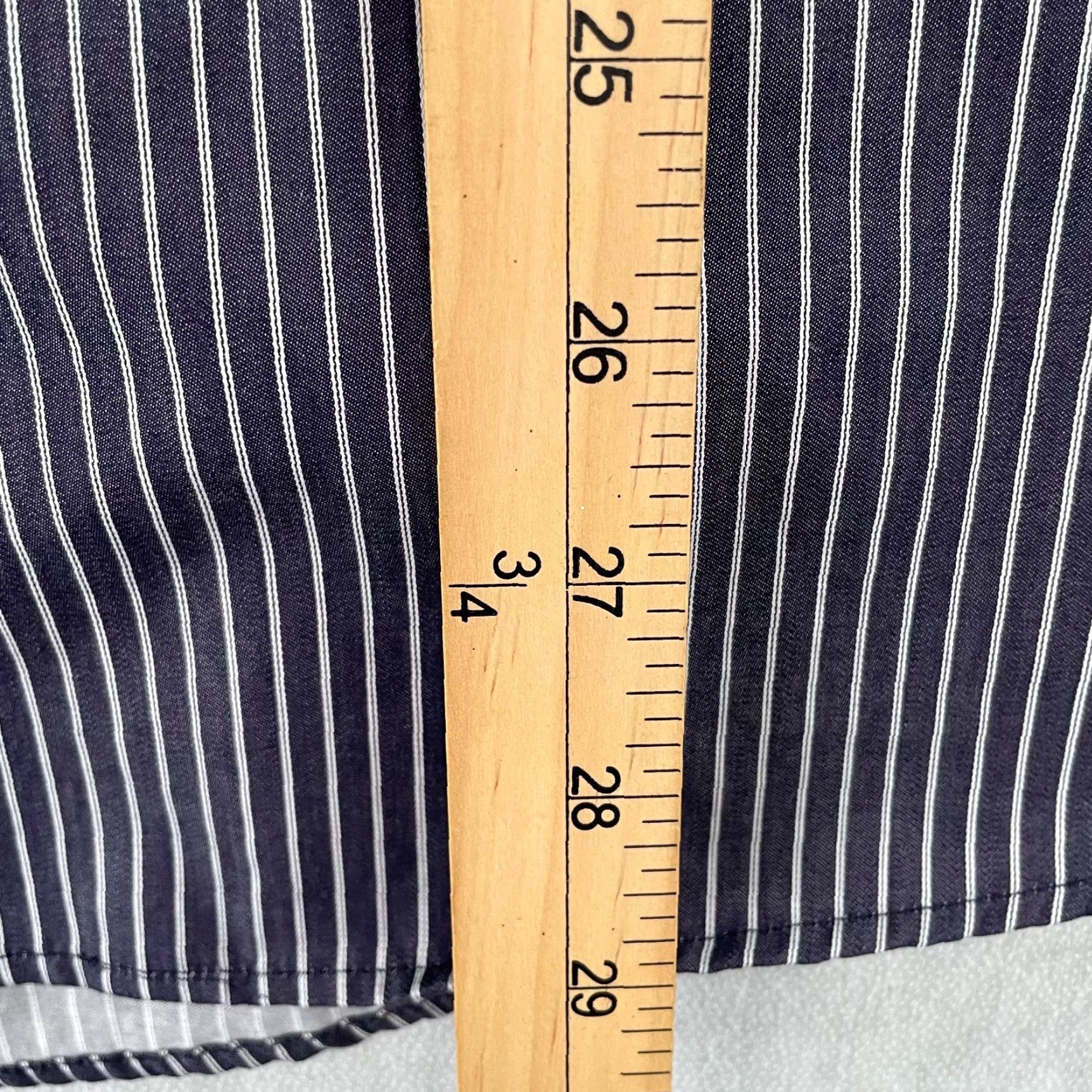 Eton Vintage Eton Dress Shirt Men’s Long Sleeve Purple Stripe Slim Fit 16.5/42 Business Casual Size 42R - 7 Thumbnail