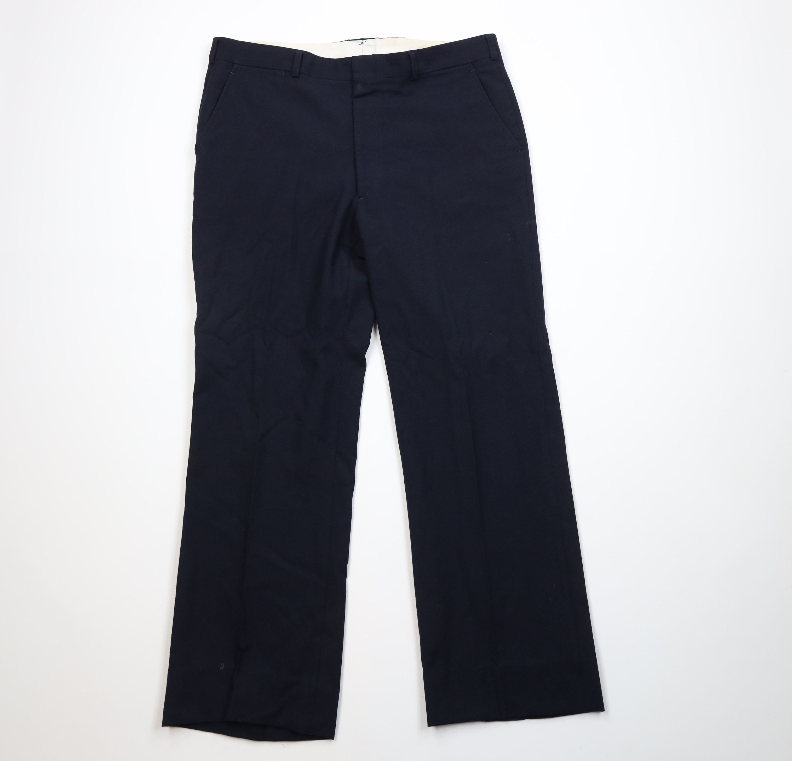 Vintage Vintage 70s Streetwear Heavy Wool Knit Wide Leg Chino Pants Size US 36 / EU 52 - 1 Thumbnail