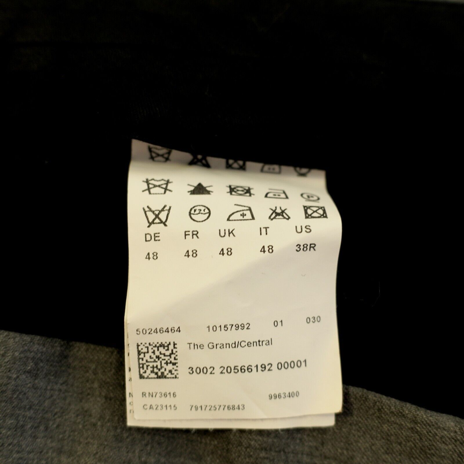 Hugo Boss DAMAGED Hugo Boss The Grand Central Wool Gray Flat Front Dre Size 34R - 5 Thumbnail