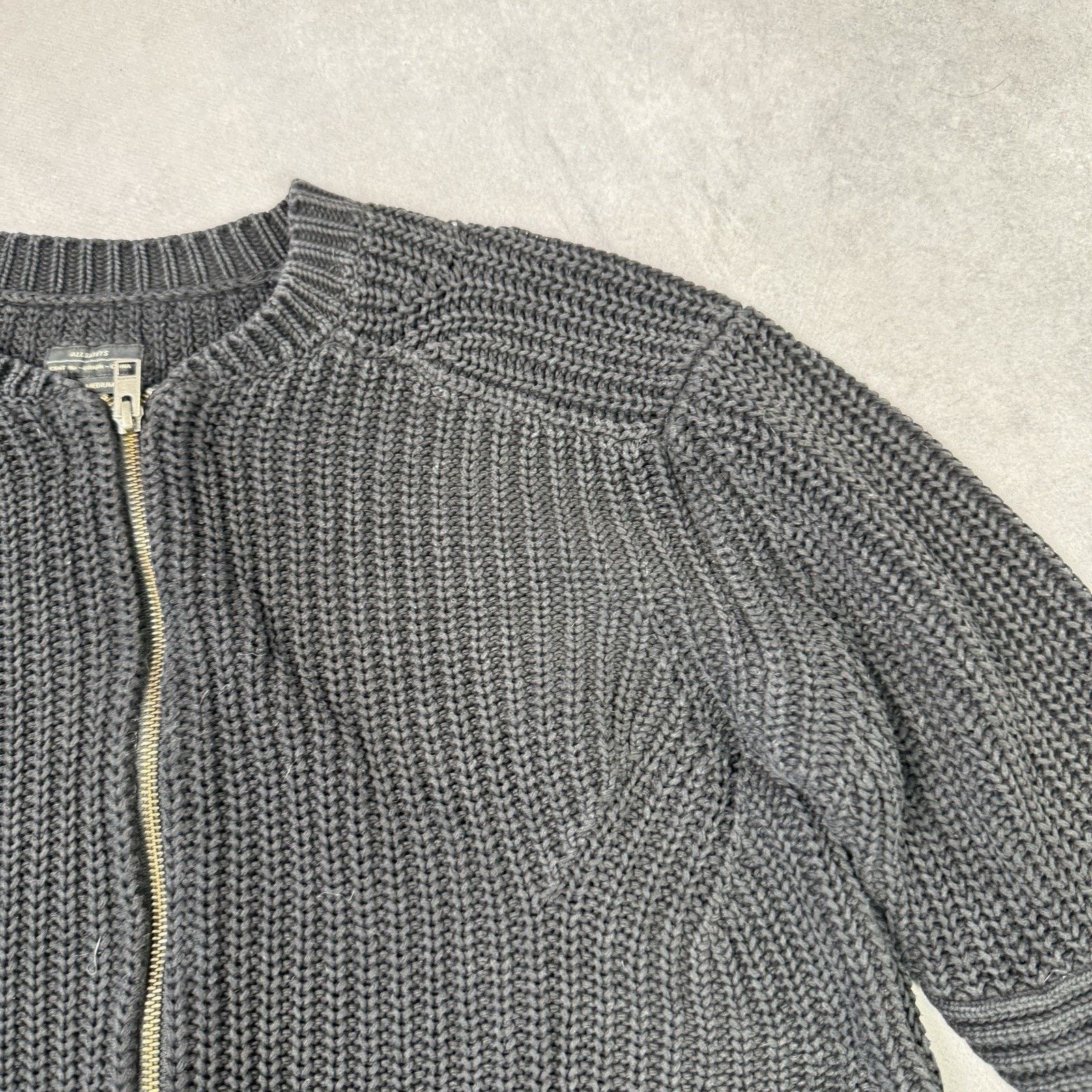 Allsaints Vintage Allsaints Knit Cotton Moat Bomber Jacket Size M Size US M / EU 48-50 / 2 - 6 Thumbnail