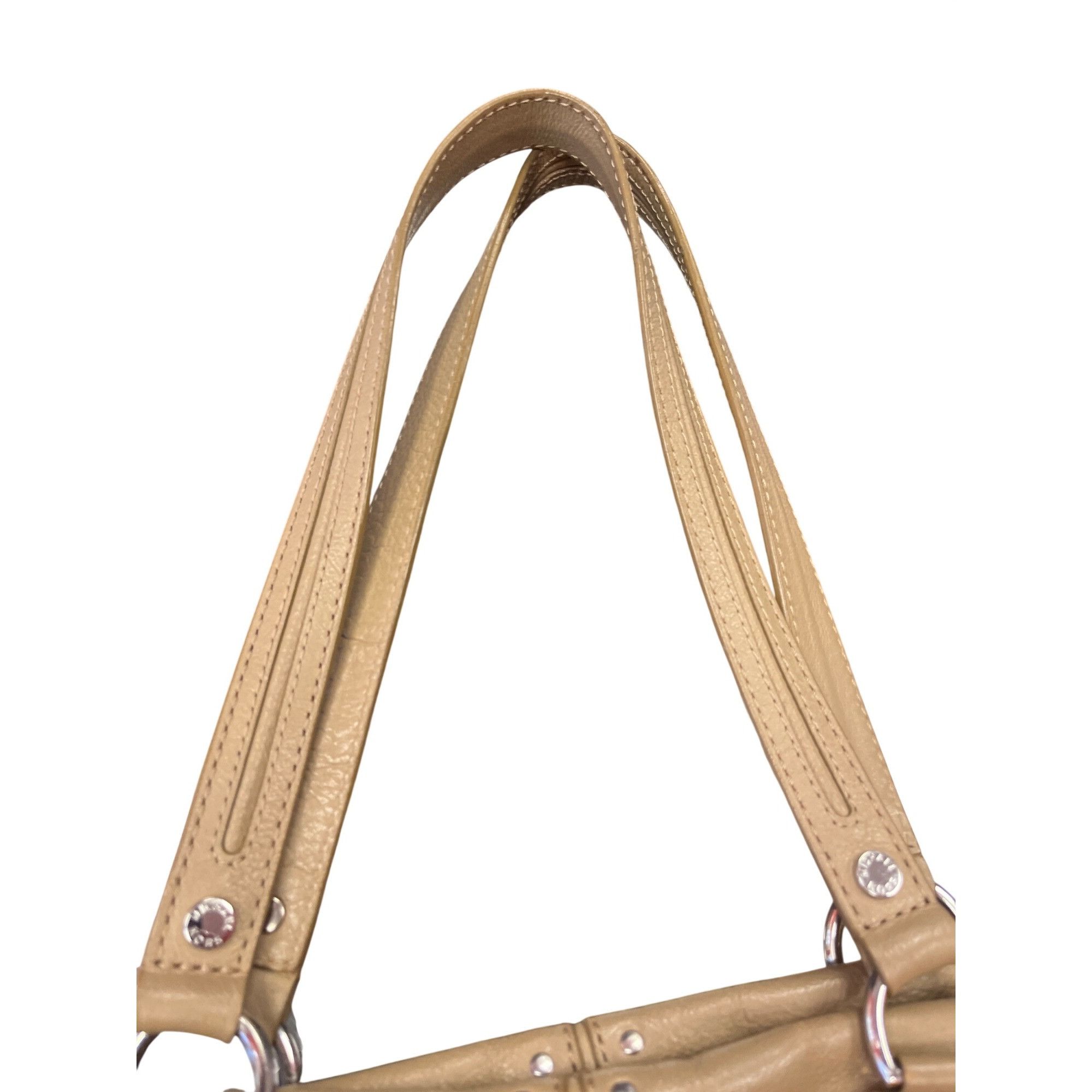 Michael Kors Michael Kors wms taupe tan leather studded hobo tote bag SKU Size ONE SIZE - 6 Thumbnail