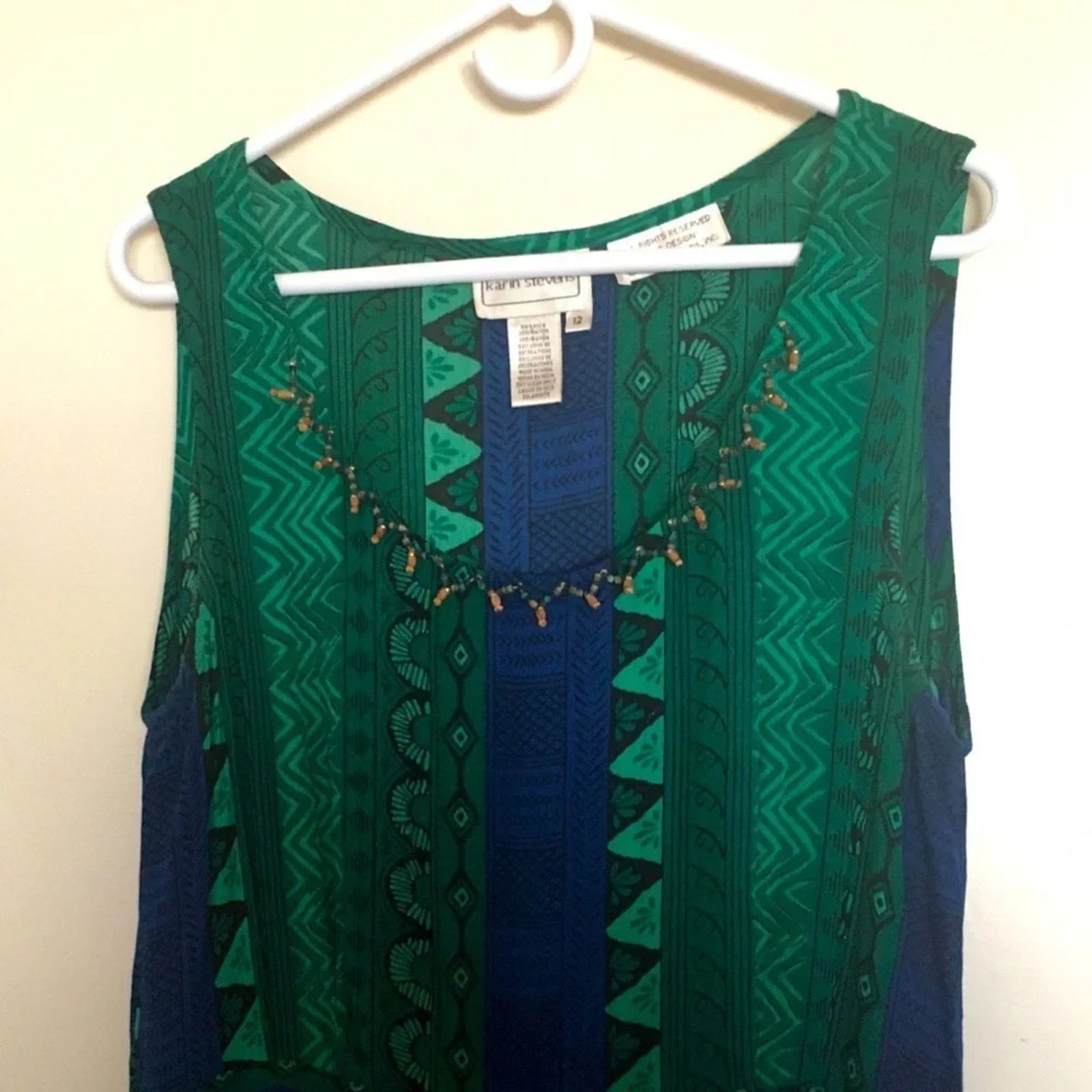 The Unbranded Brand Karin Stevens vintage 100% rayon dress, size 12 Size M / US 6-8 / IT 42-44 - 1 Thumbnail