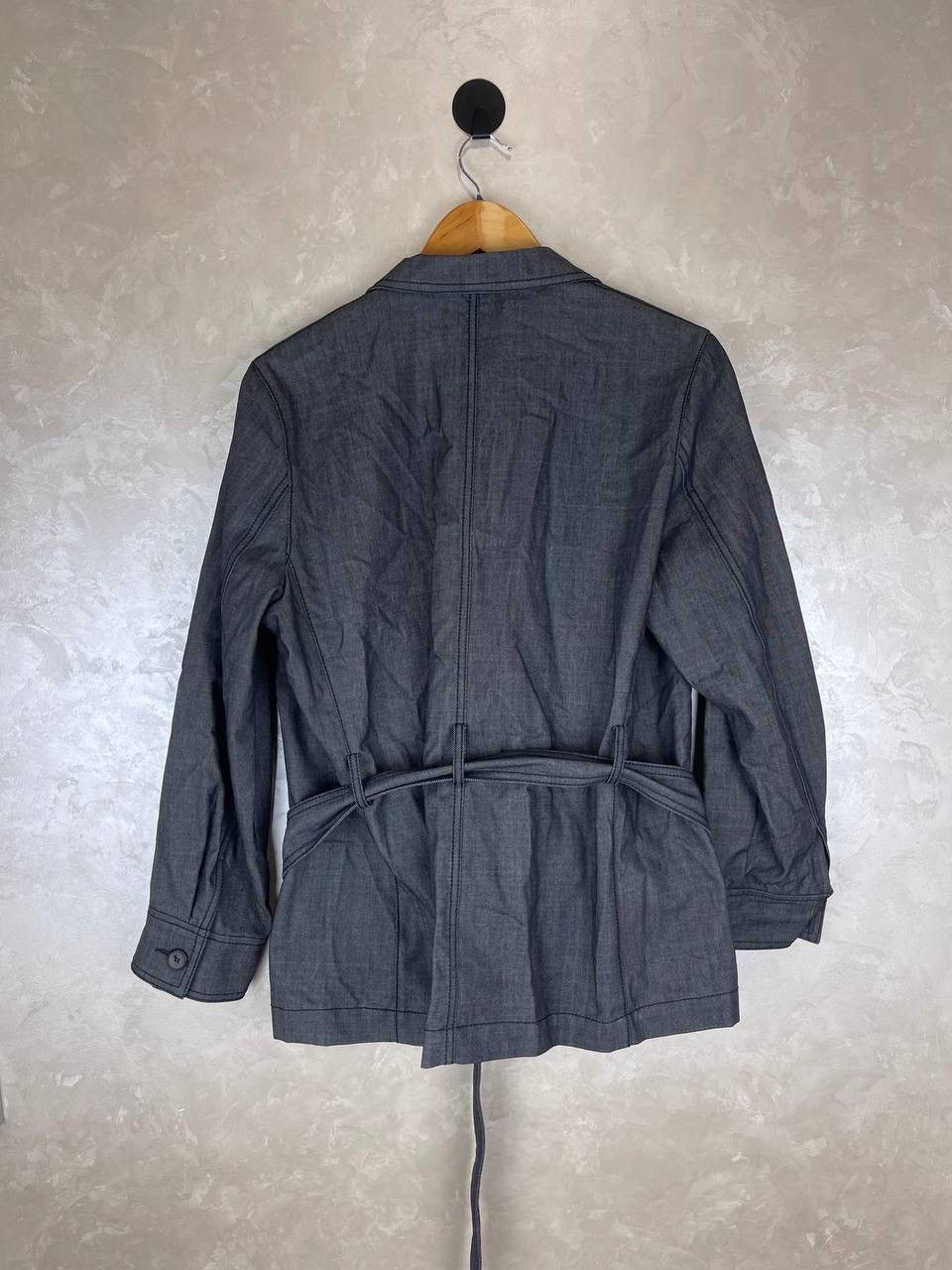 Gerard Darel Gerard Darel Cotton Belted Blazer Jacket Size 44 Gray France Size L / US 10 / IT 46 - 6 Thumbnail