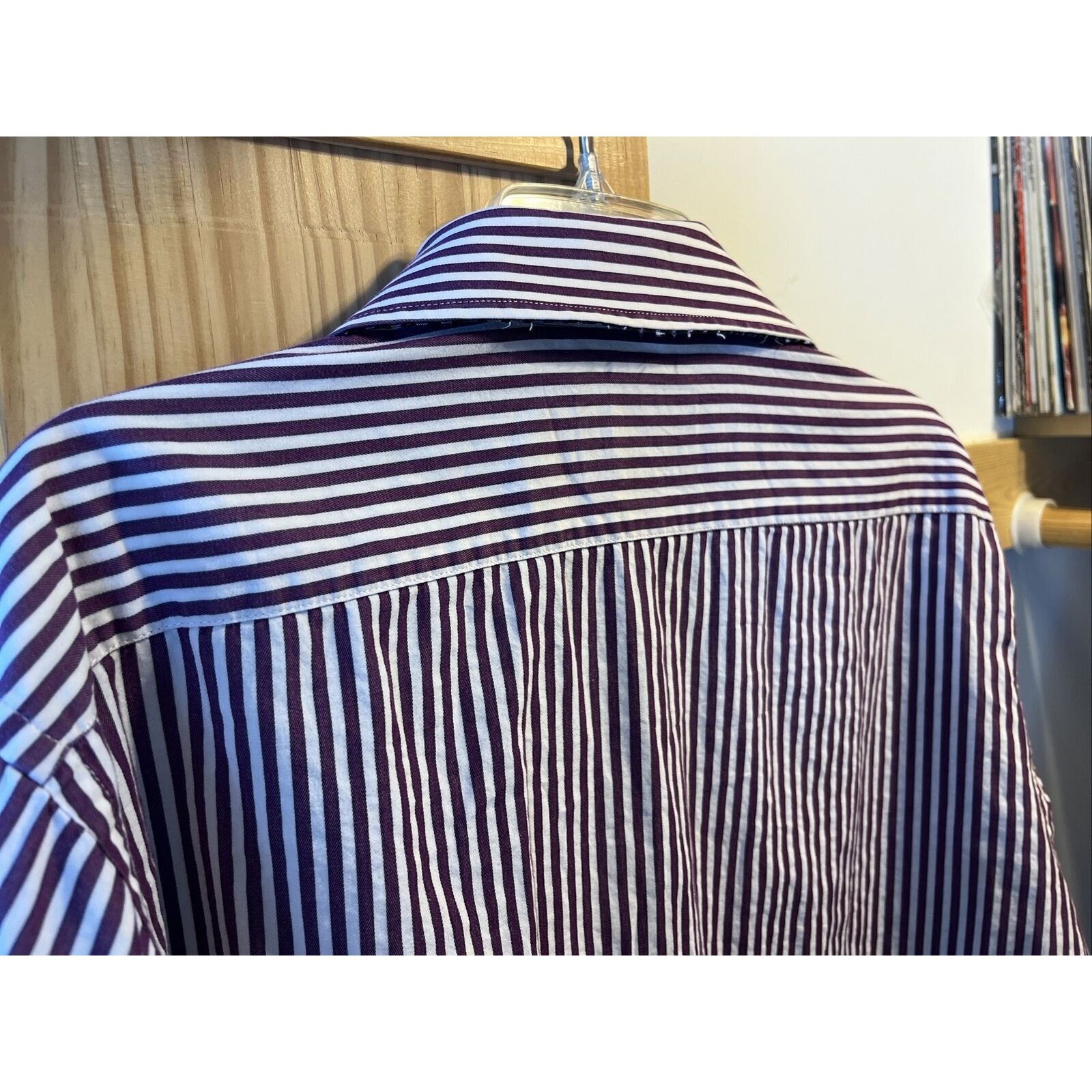 Other Christian Aujard Paris Men's XL Purple Striped Cotton Shirt Size US XL / EU 56 / 4 - 10 Thumbnail