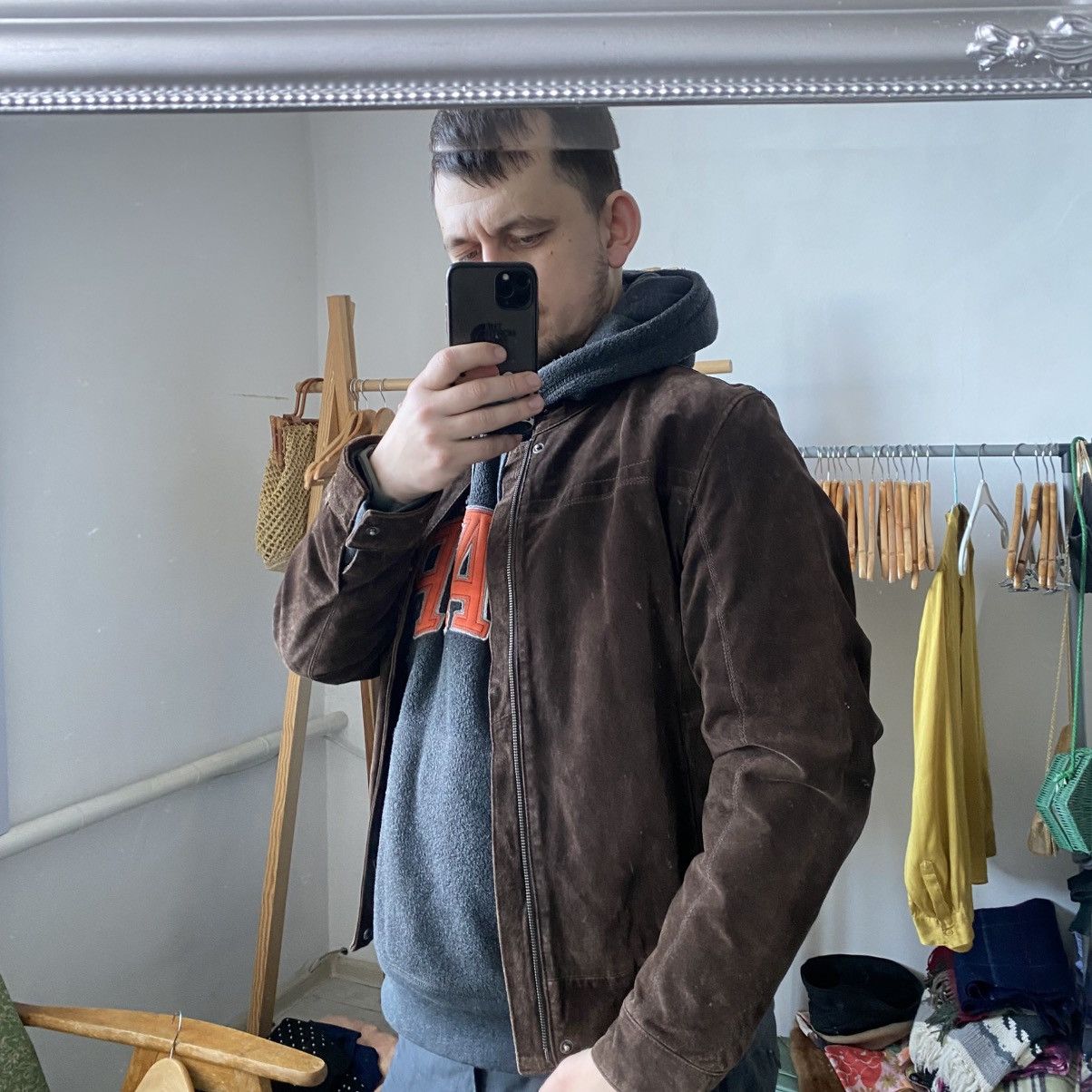 Genuine Leather Thomas Vintage Bomber Leather Suede Jacket Brown Y2K Size US S / EU 44-46 / 1 - 12 Thumbnail