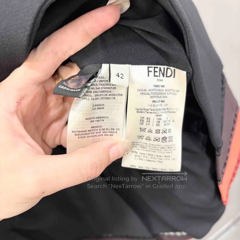 Fendi Fendi Woolen Coat with Leather Buttons Size S / US 4 / IT 40 - 6 Thumbnail